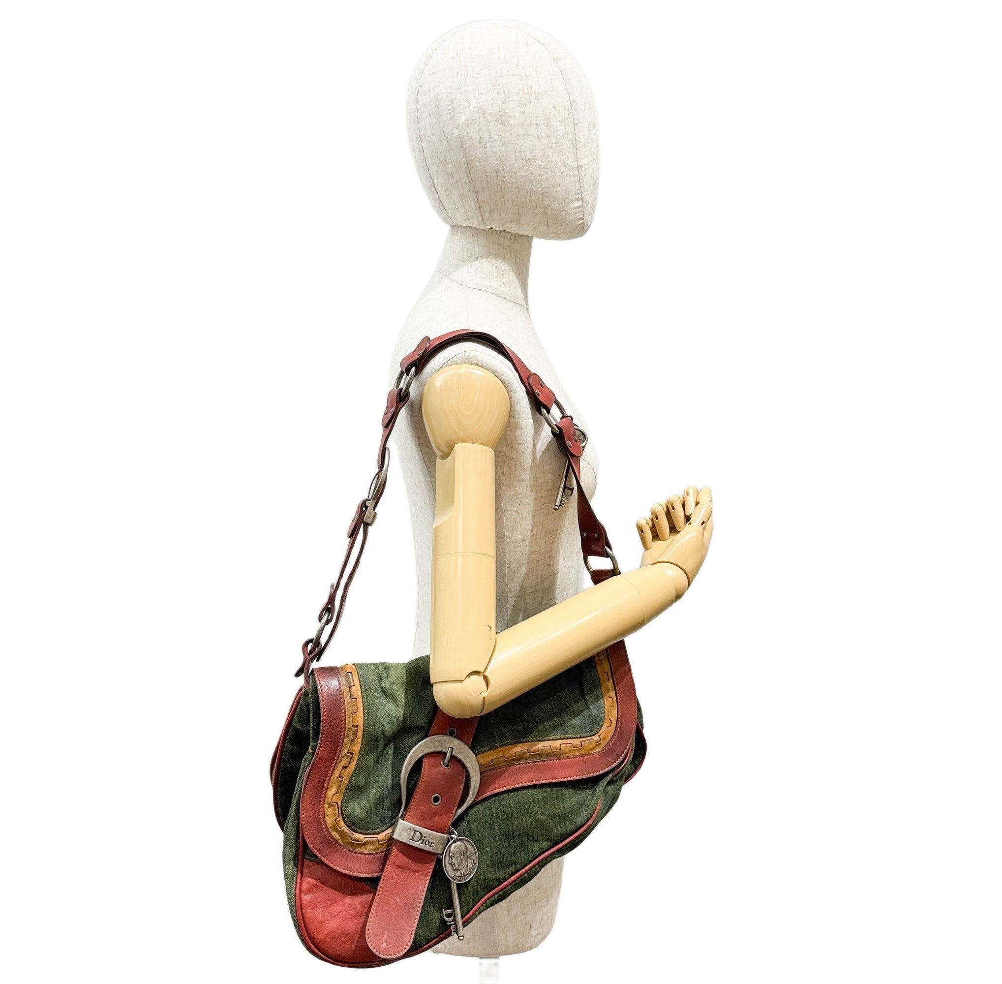 Gaucho Green Denim Shoulder Bag