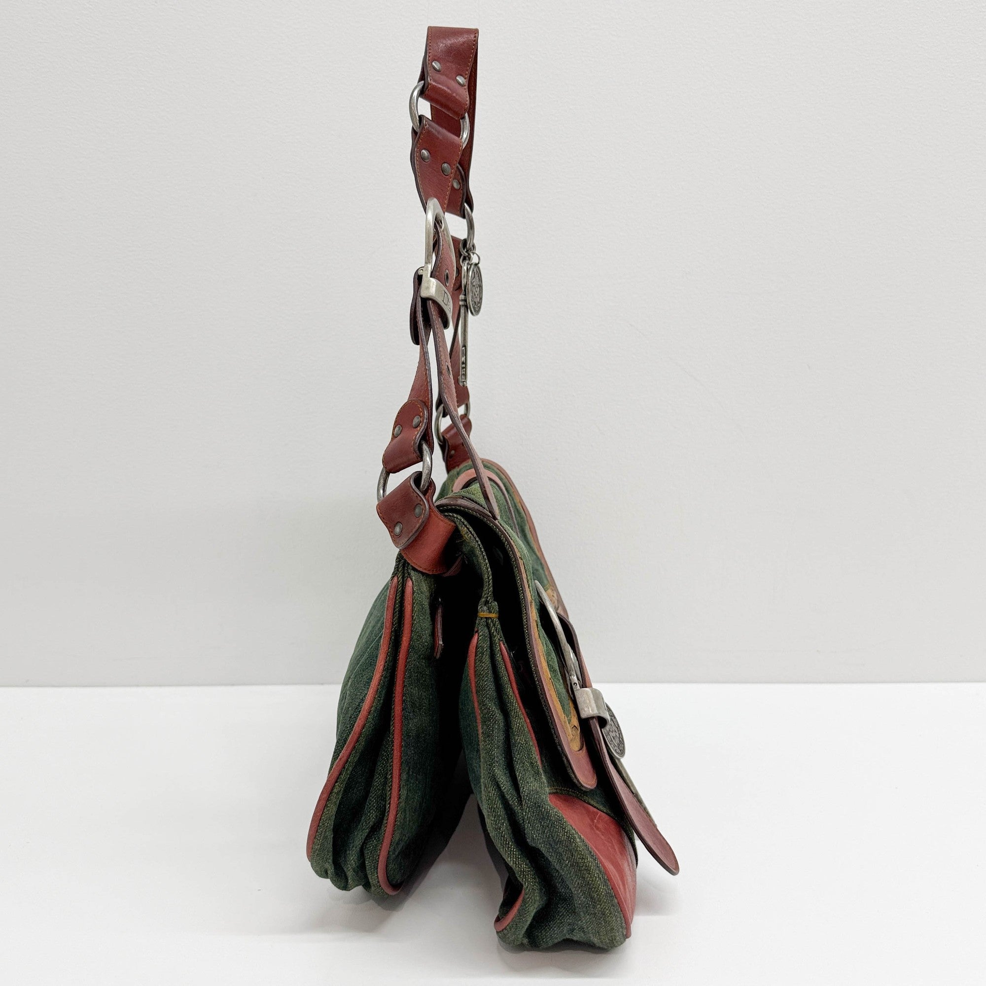 Gaucho Green Denim Shoulder Bag