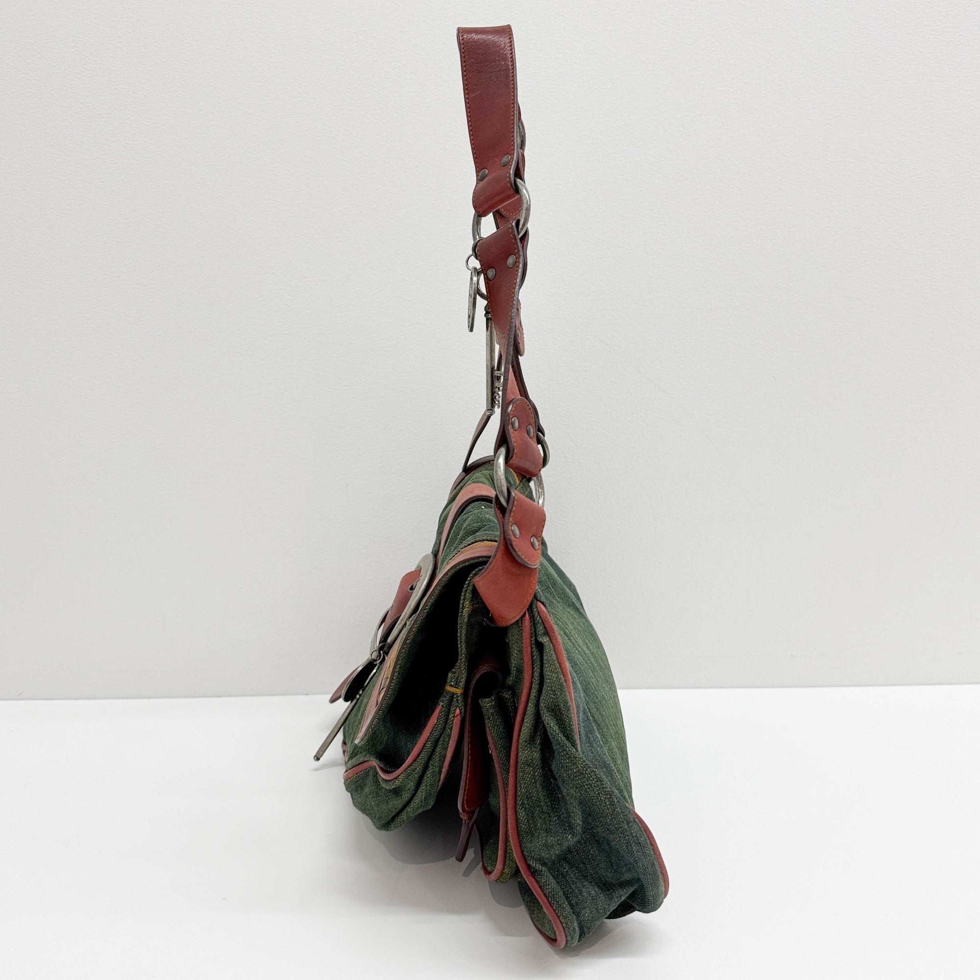 Gaucho Green Denim Shoulder Bag
