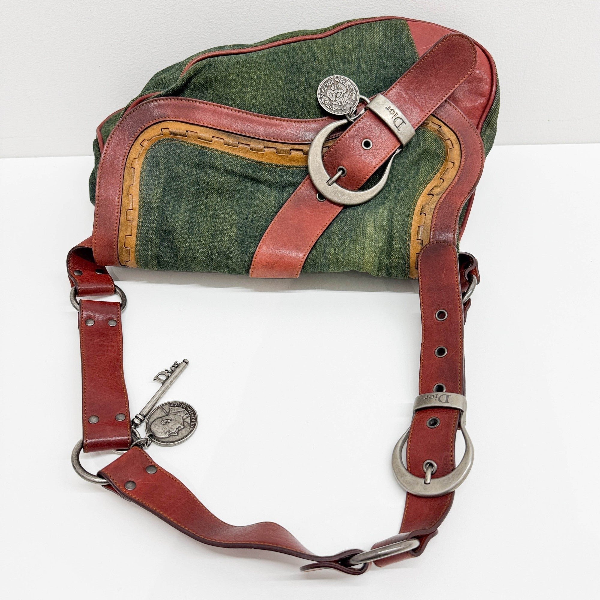 Gaucho Green Denim Shoulder Bag