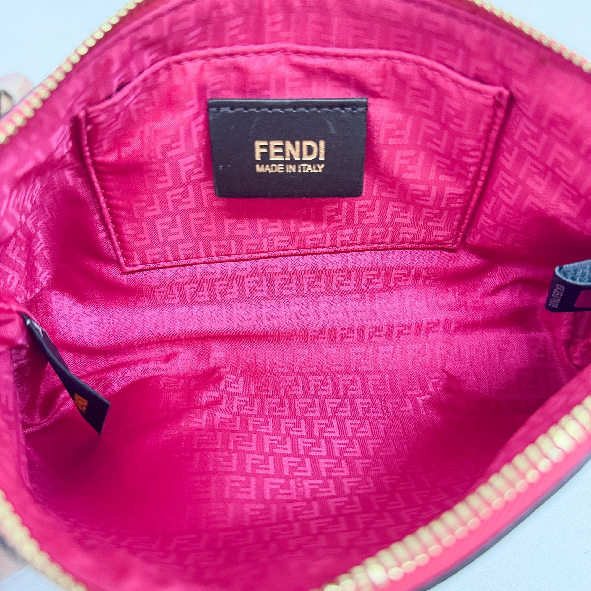 Zucca Brown Canvas Chain Shoulder Bag