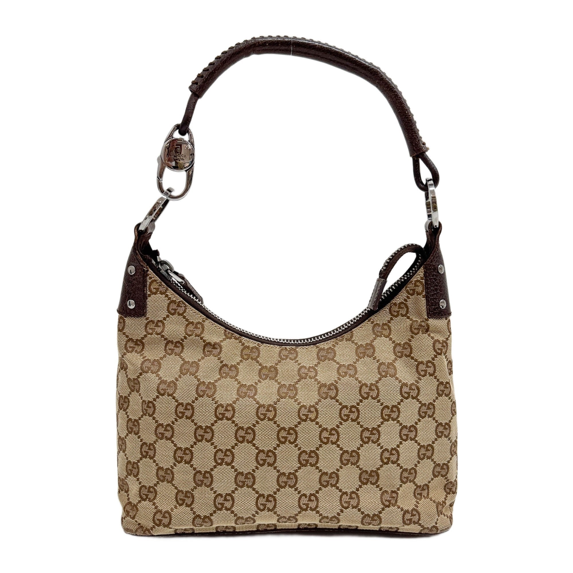 Brown GG Canvas Hobo Bag
