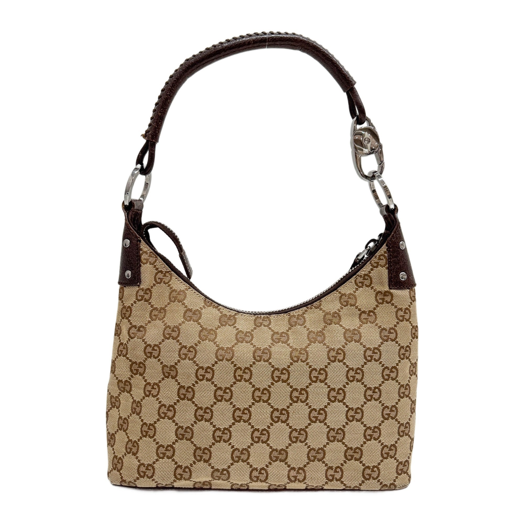 Brown GG Canvas Hobo Bag