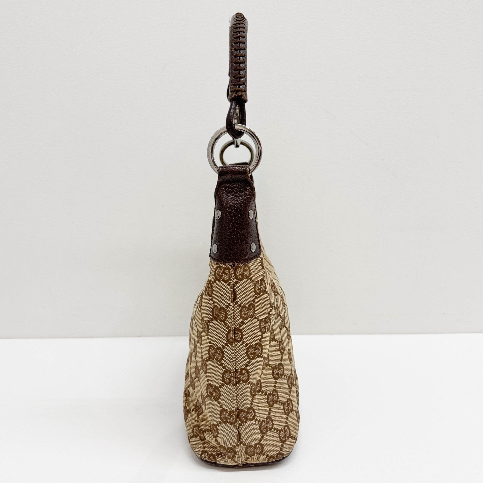 Brown GG Canvas Hobo Bag