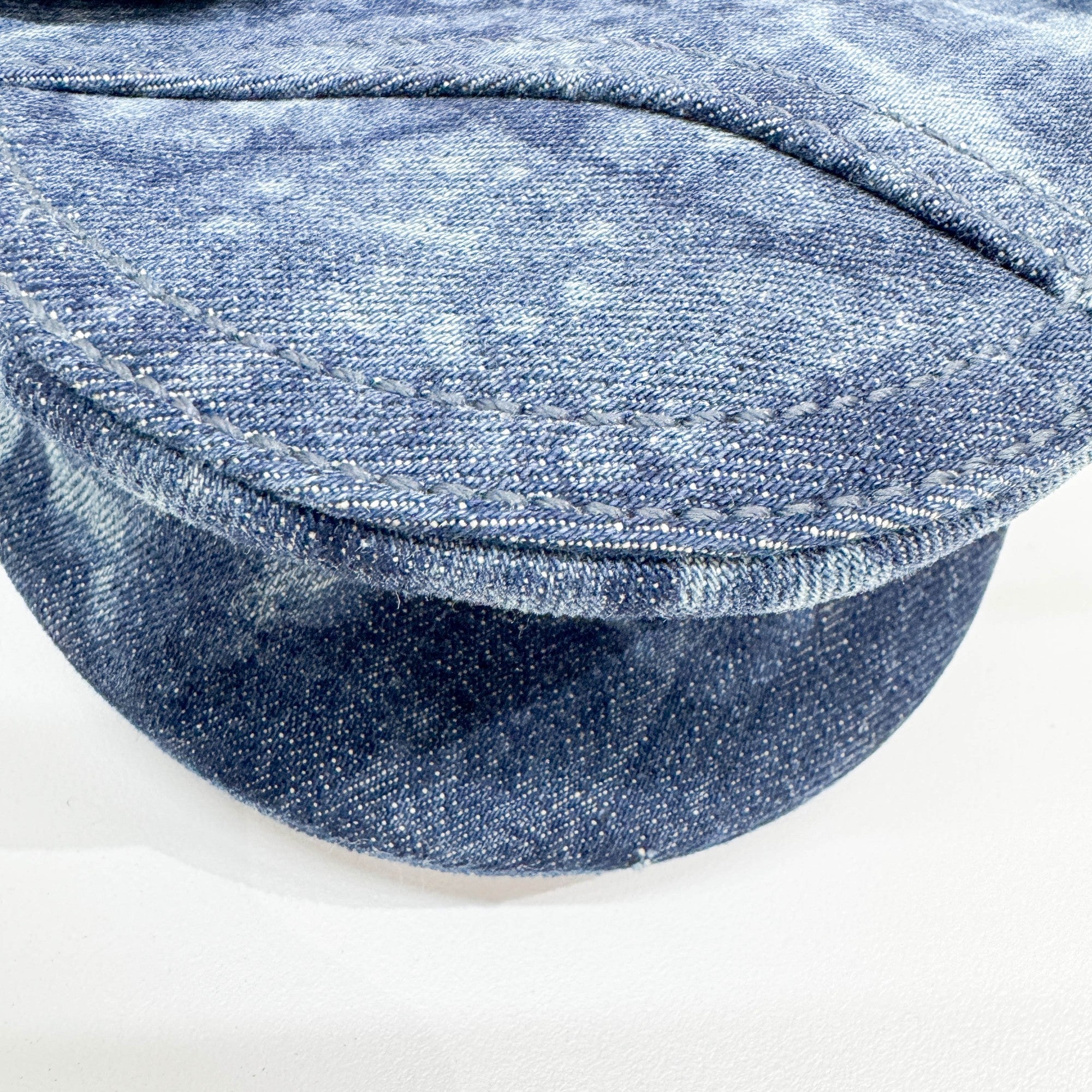 Saddle Blue Denim Shoulder Bag