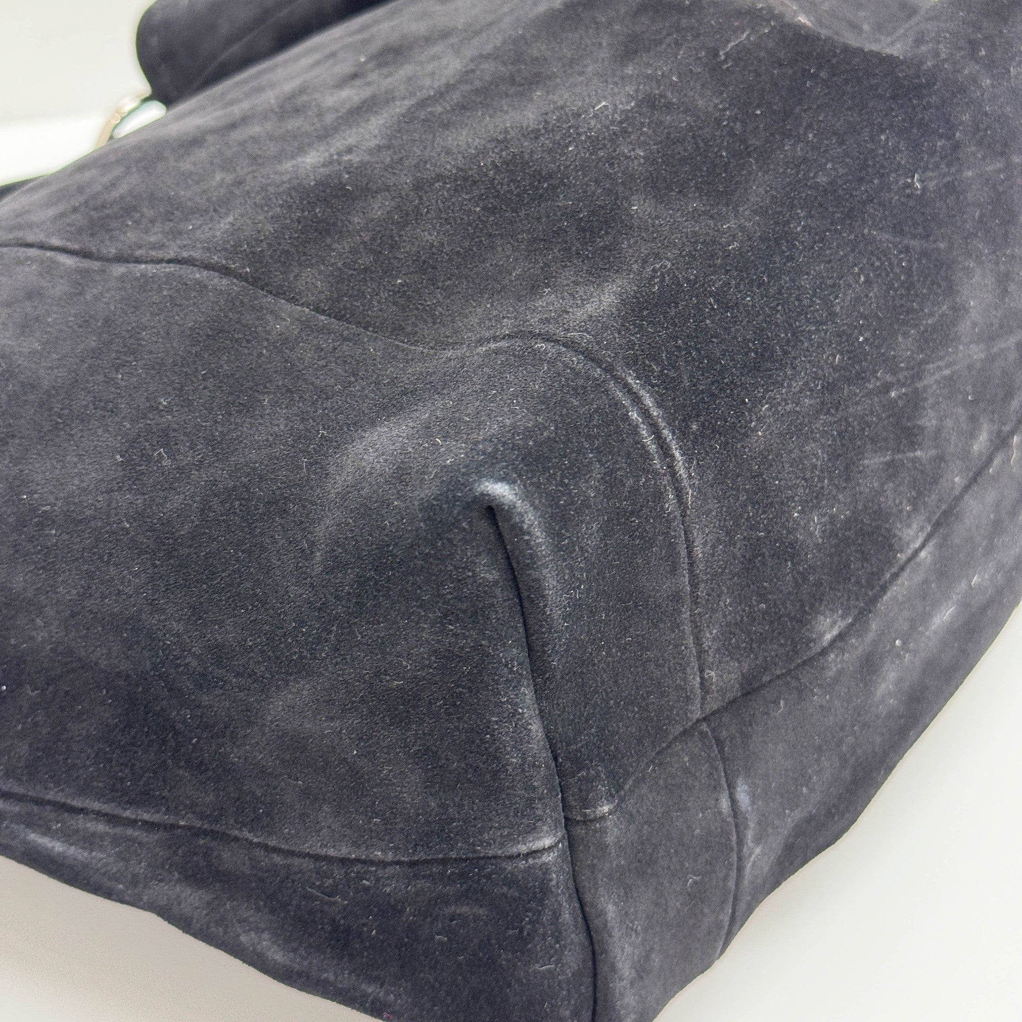 Black Suede Hobo Bag