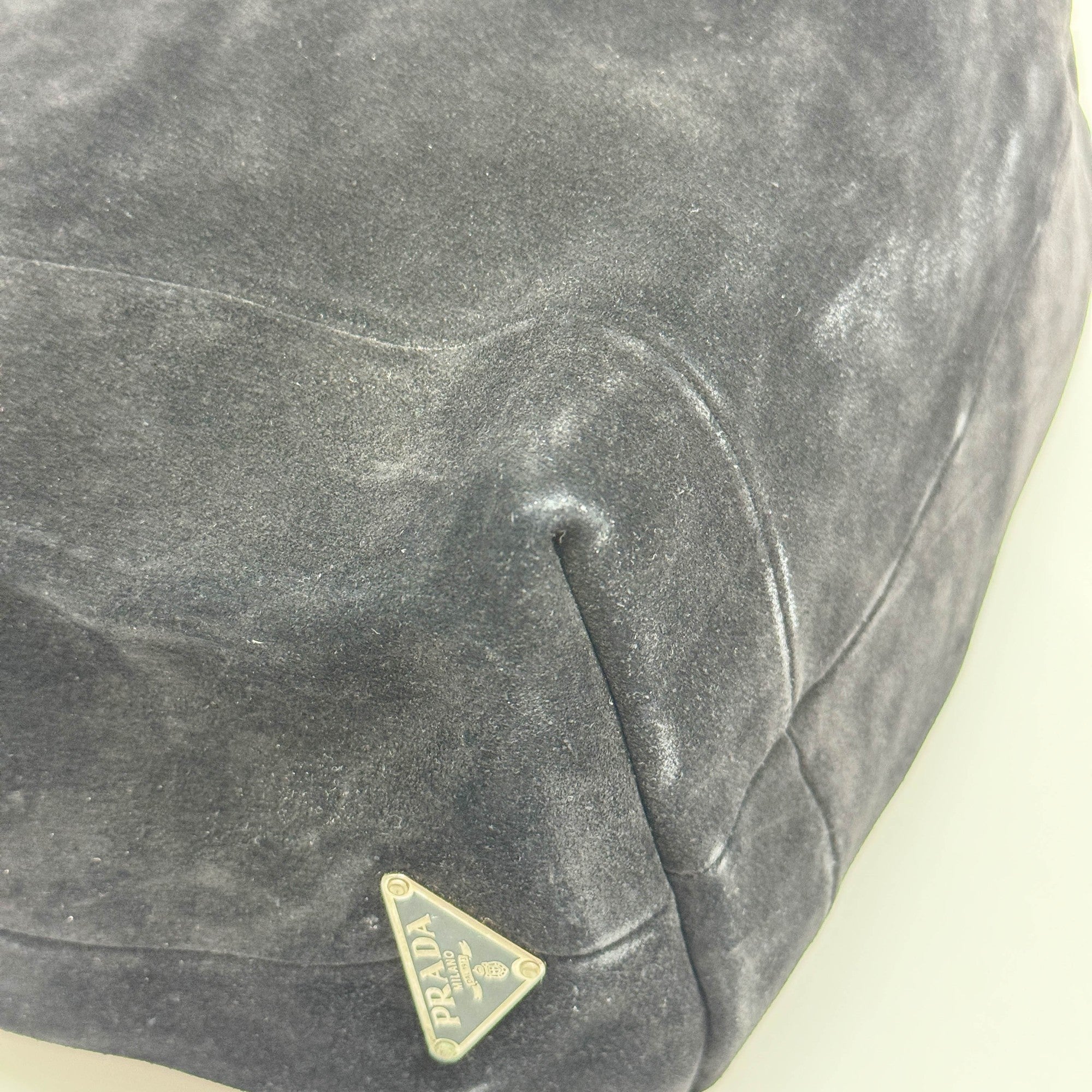 Black Suede Hobo Bag
