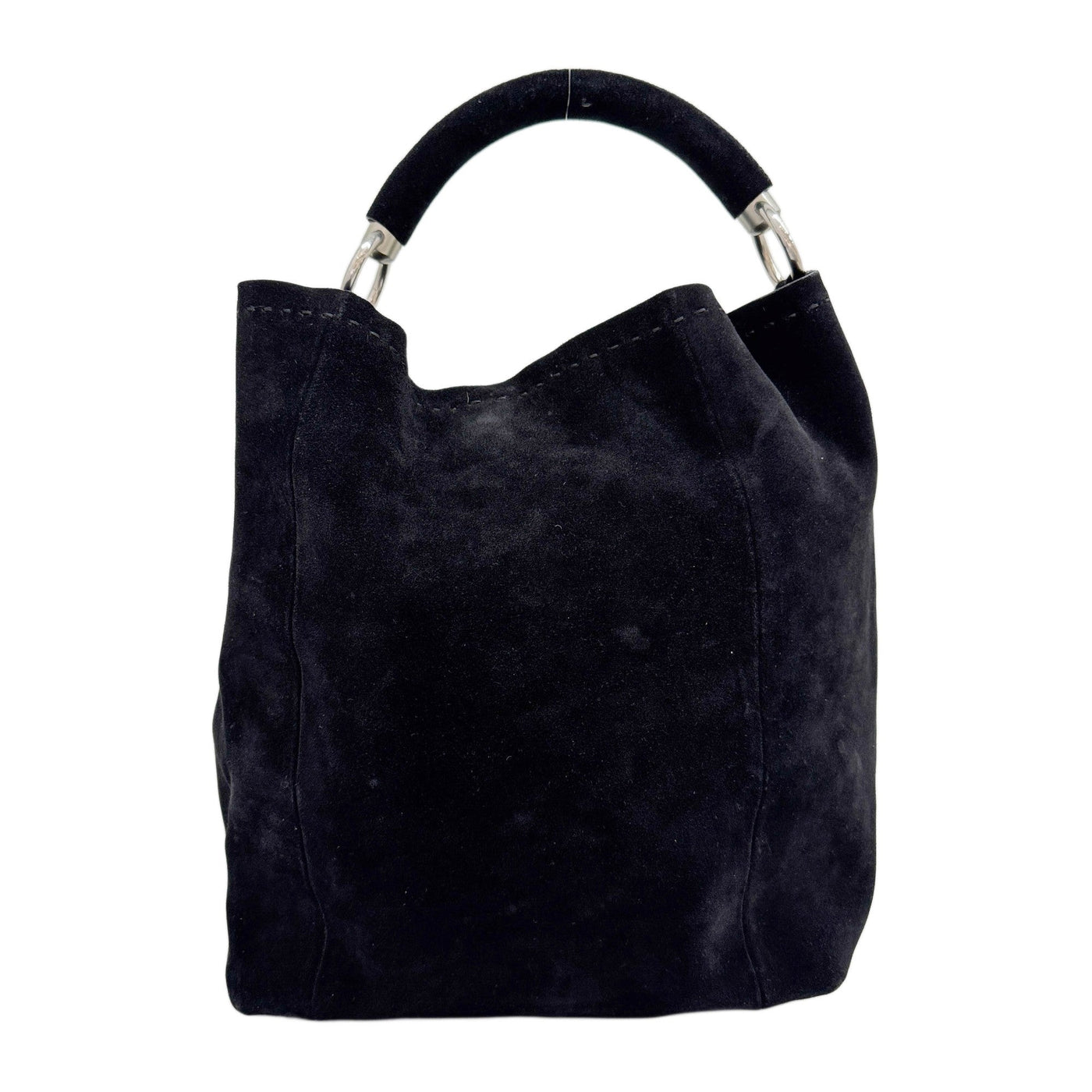 Black Suede Hobo Bag