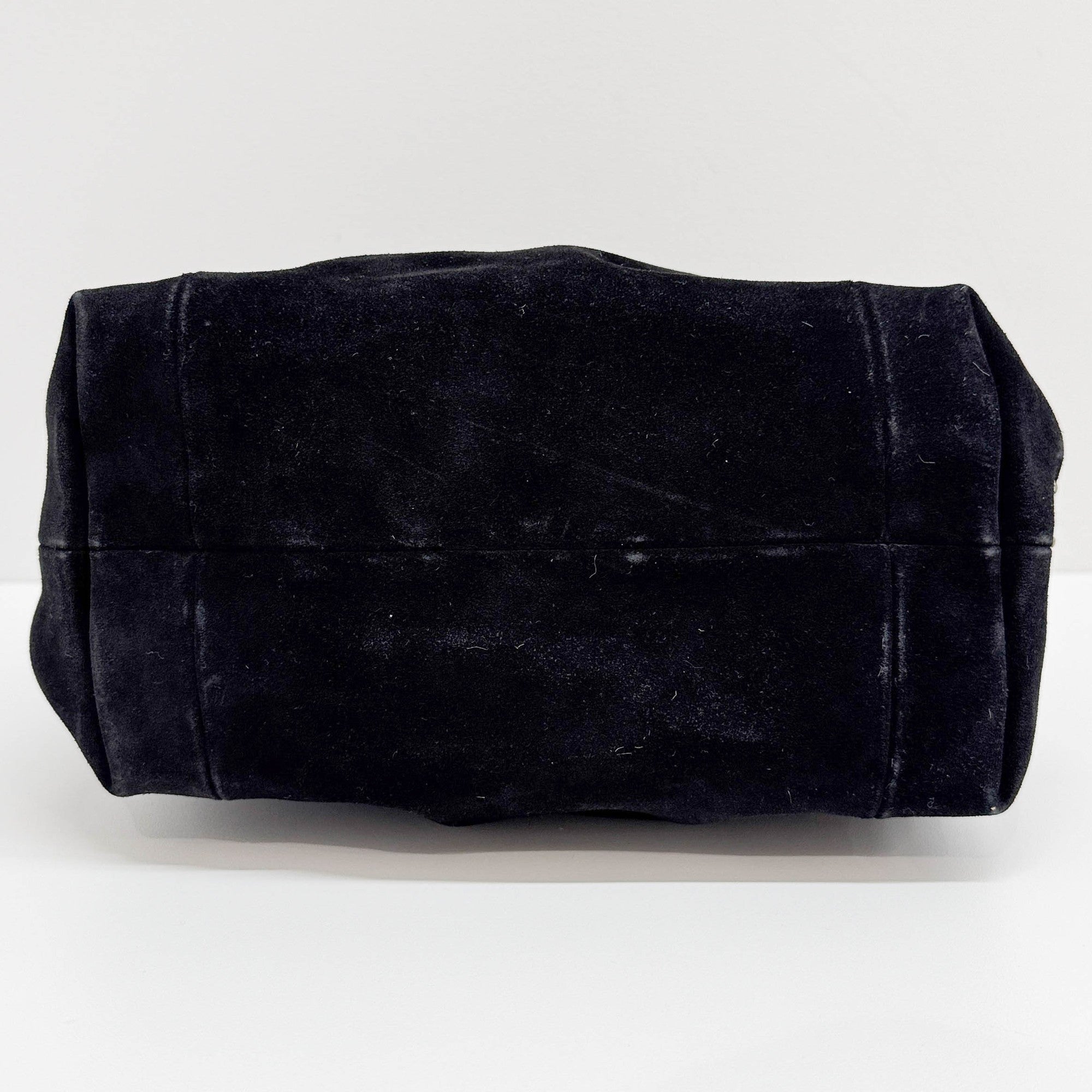 Black Suede Hobo Bag