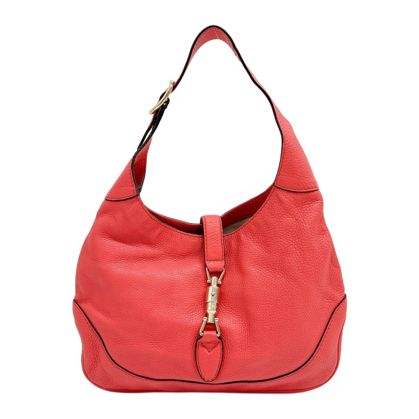 Jackie 1961 Coral Leather Shoulder Bag