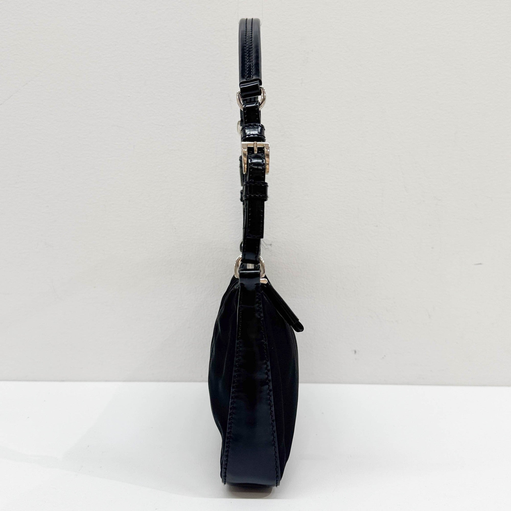 Black Nylon Shoulder Bag