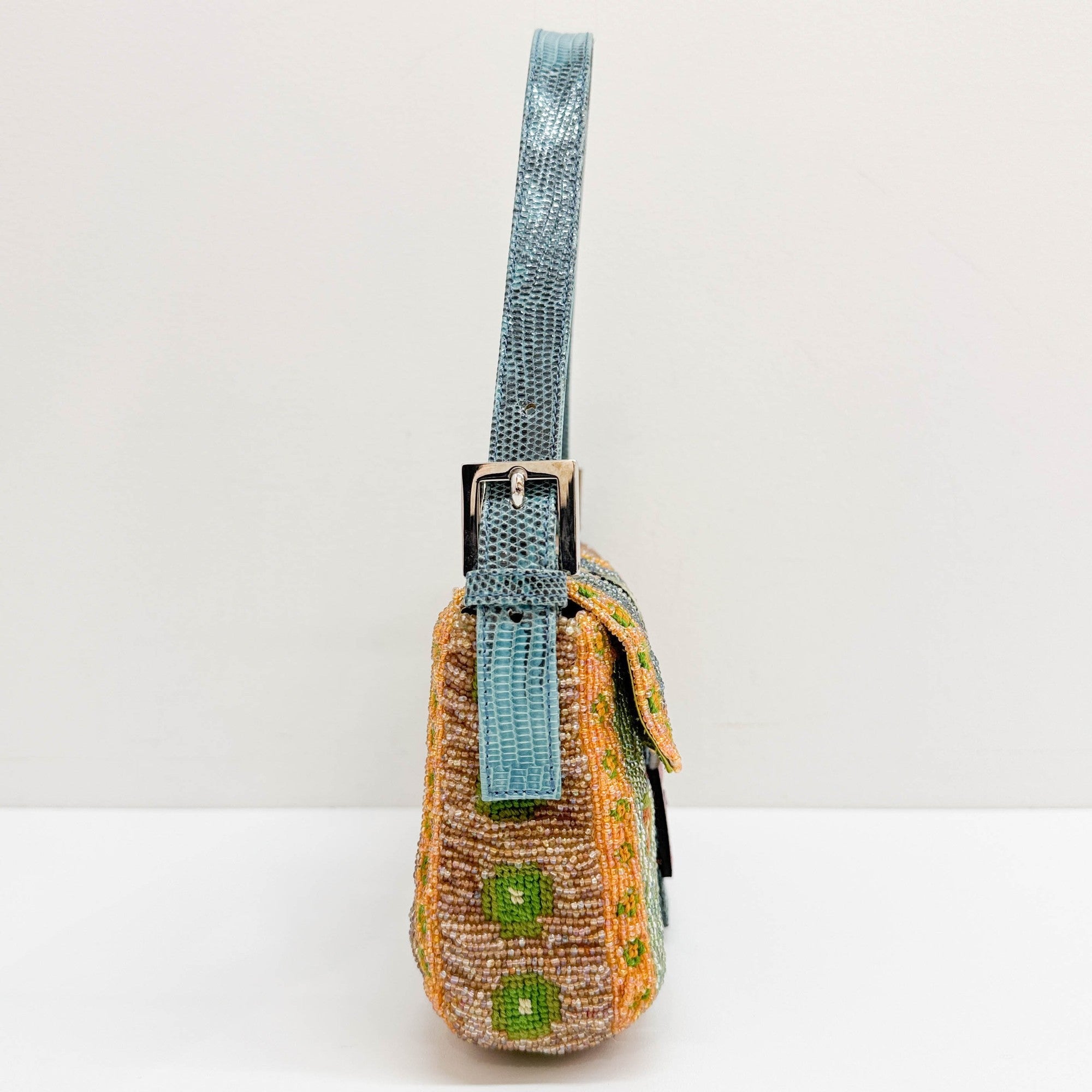 Baguette Multicolor Beaded Shoulder Bag