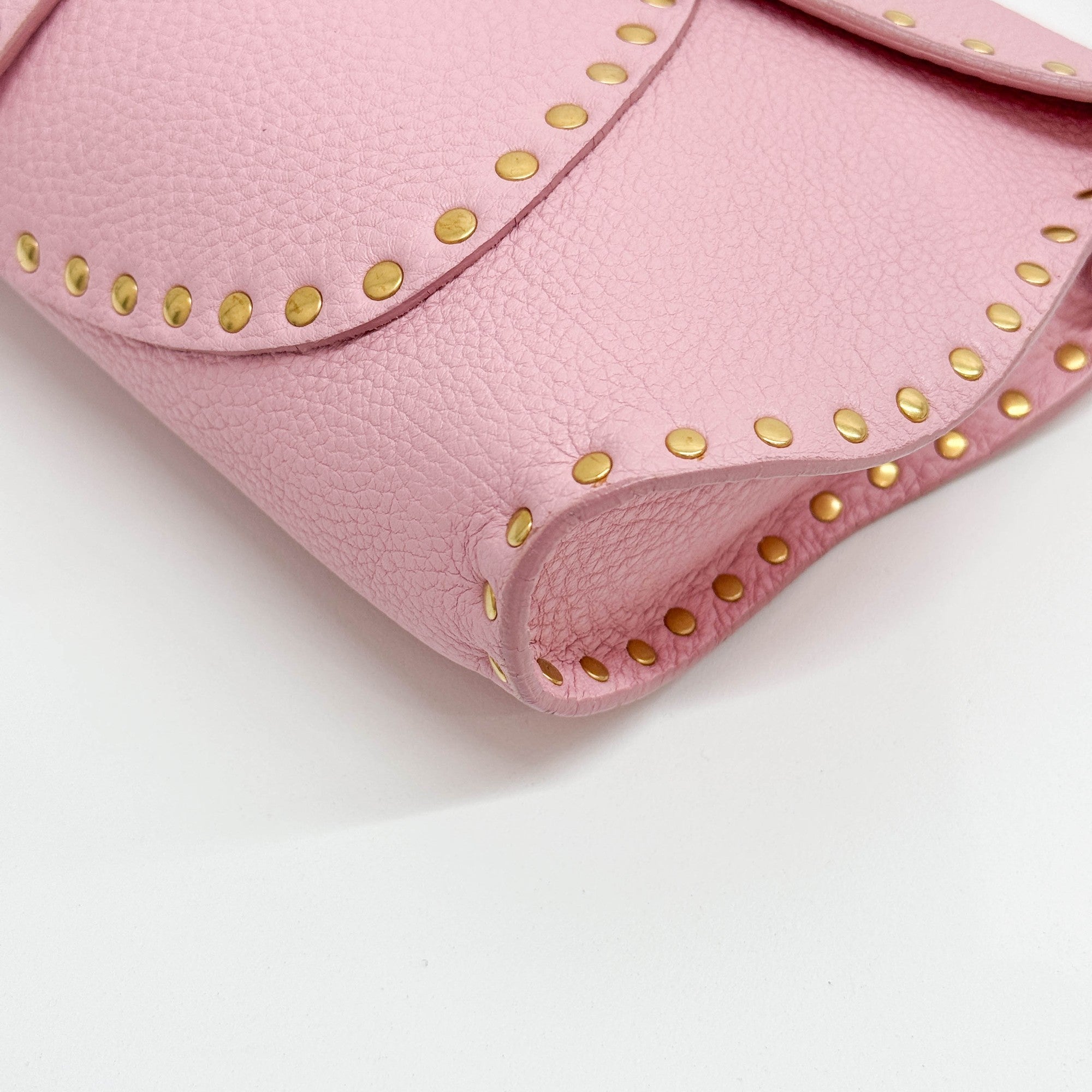 Poulbot Pink Leather Shoulder Bag