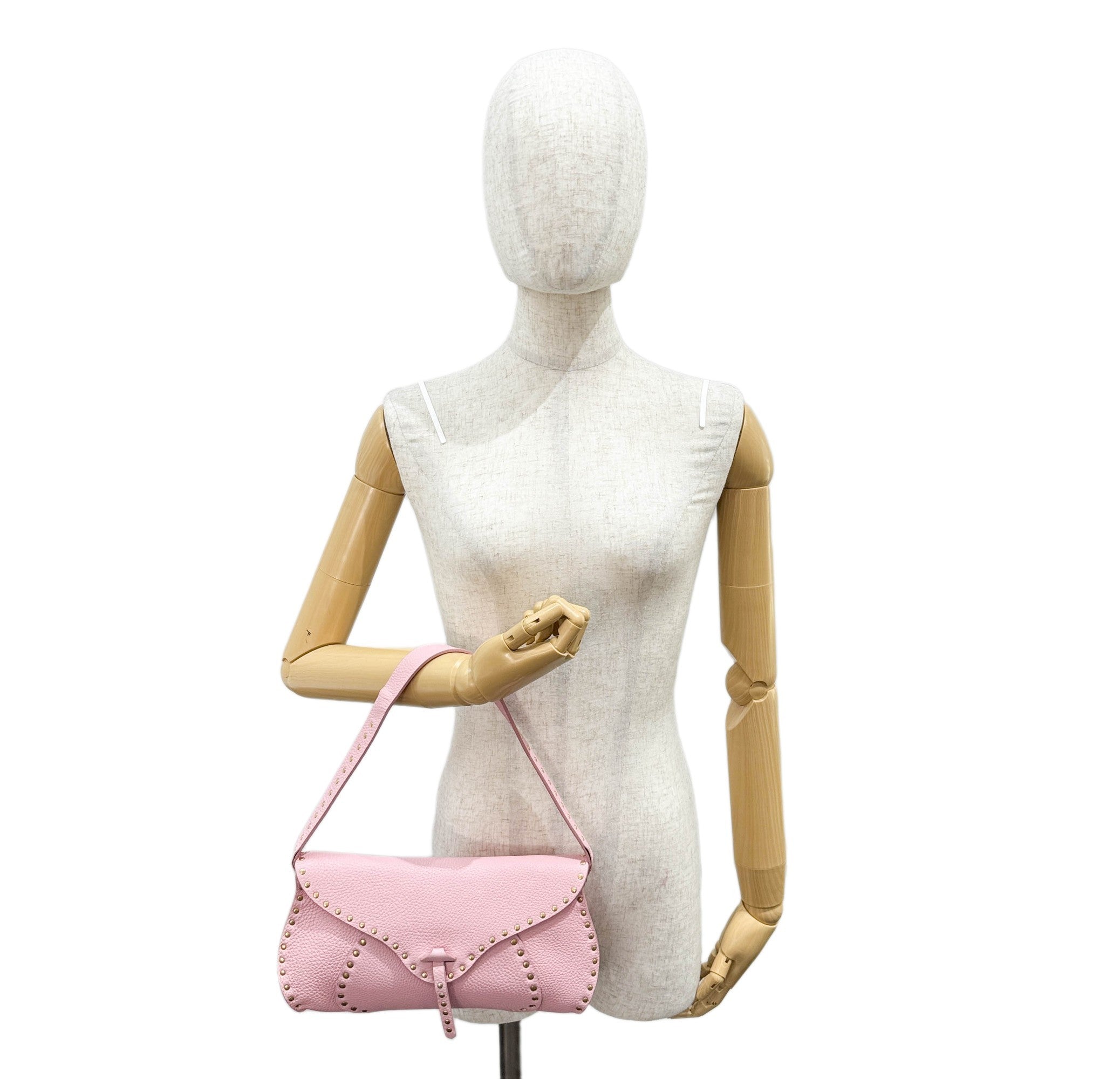Poulbot Pink Leather Shoulder Bag