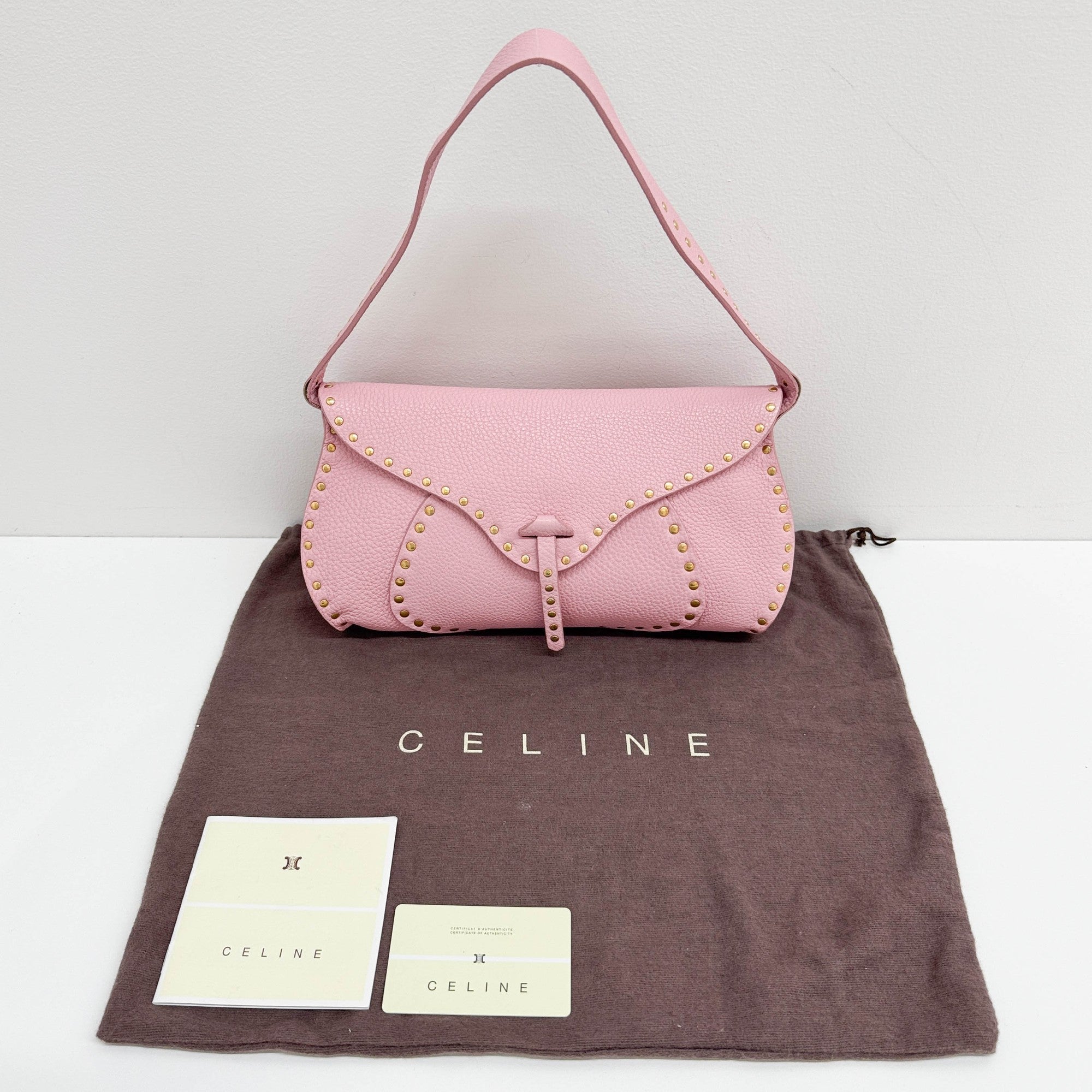Poulbot Pink Leather Shoulder Bag