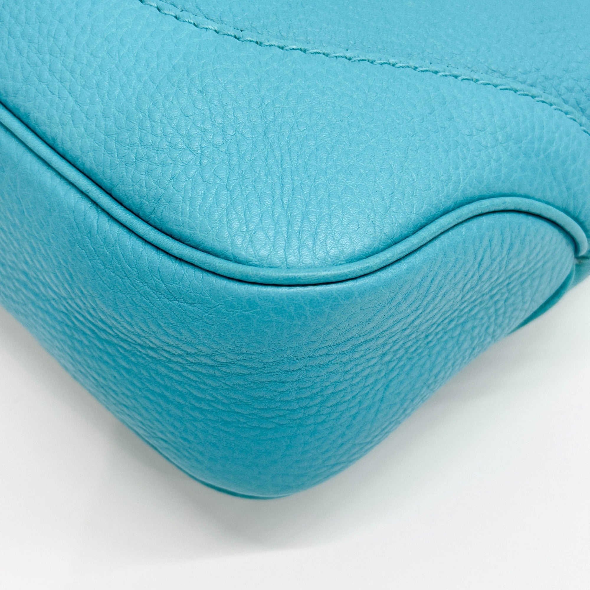 Jackie Turquoise Leather Shouler Bag