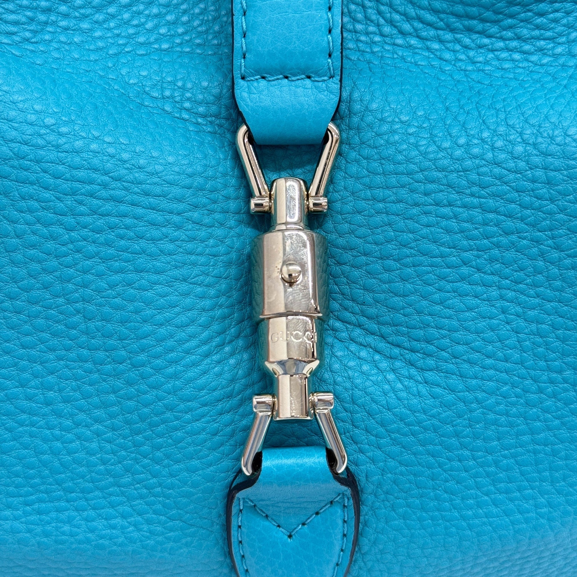 Jackie Turquoise Leather Shouler Bag