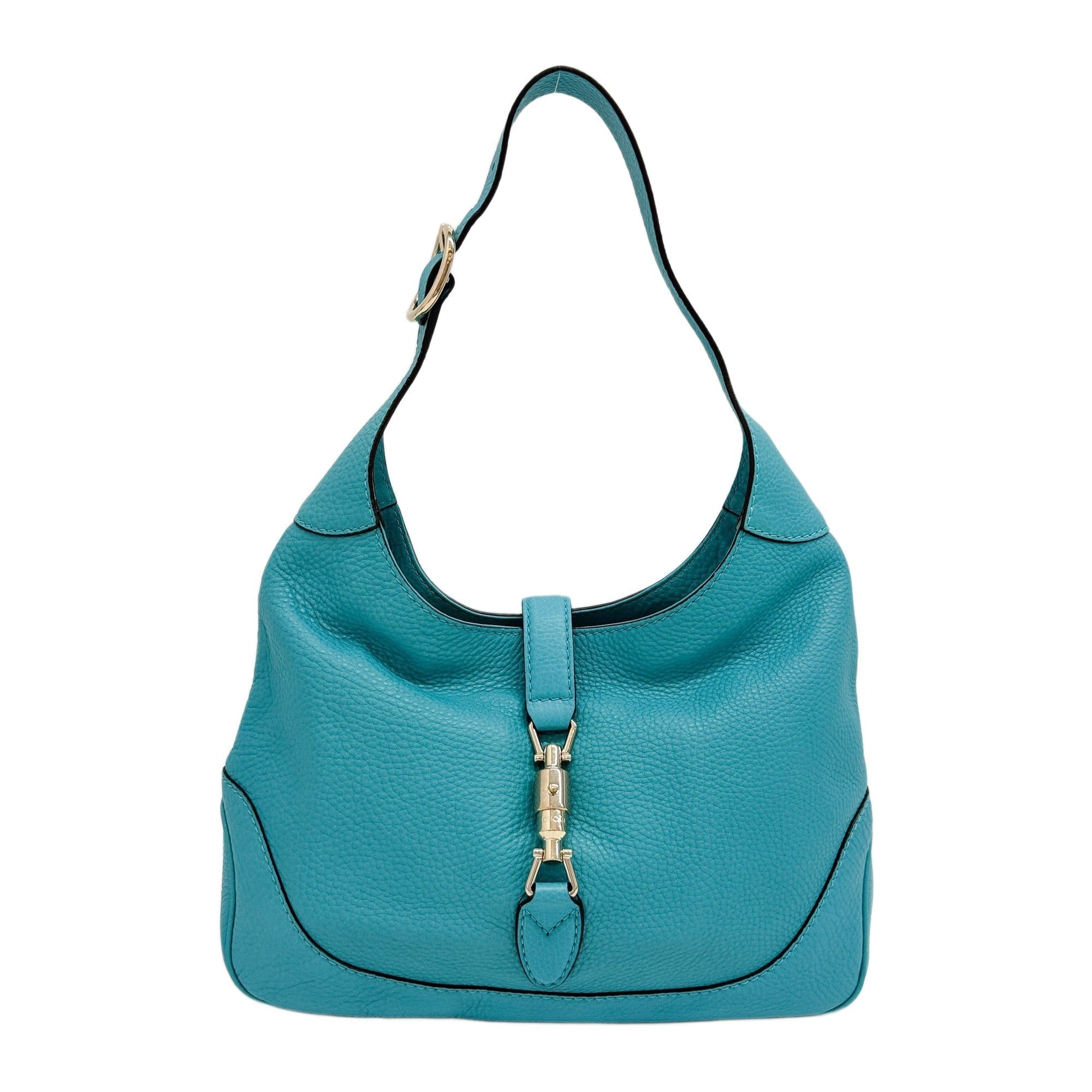 Jackie Turquoise Leather Shouler Bag