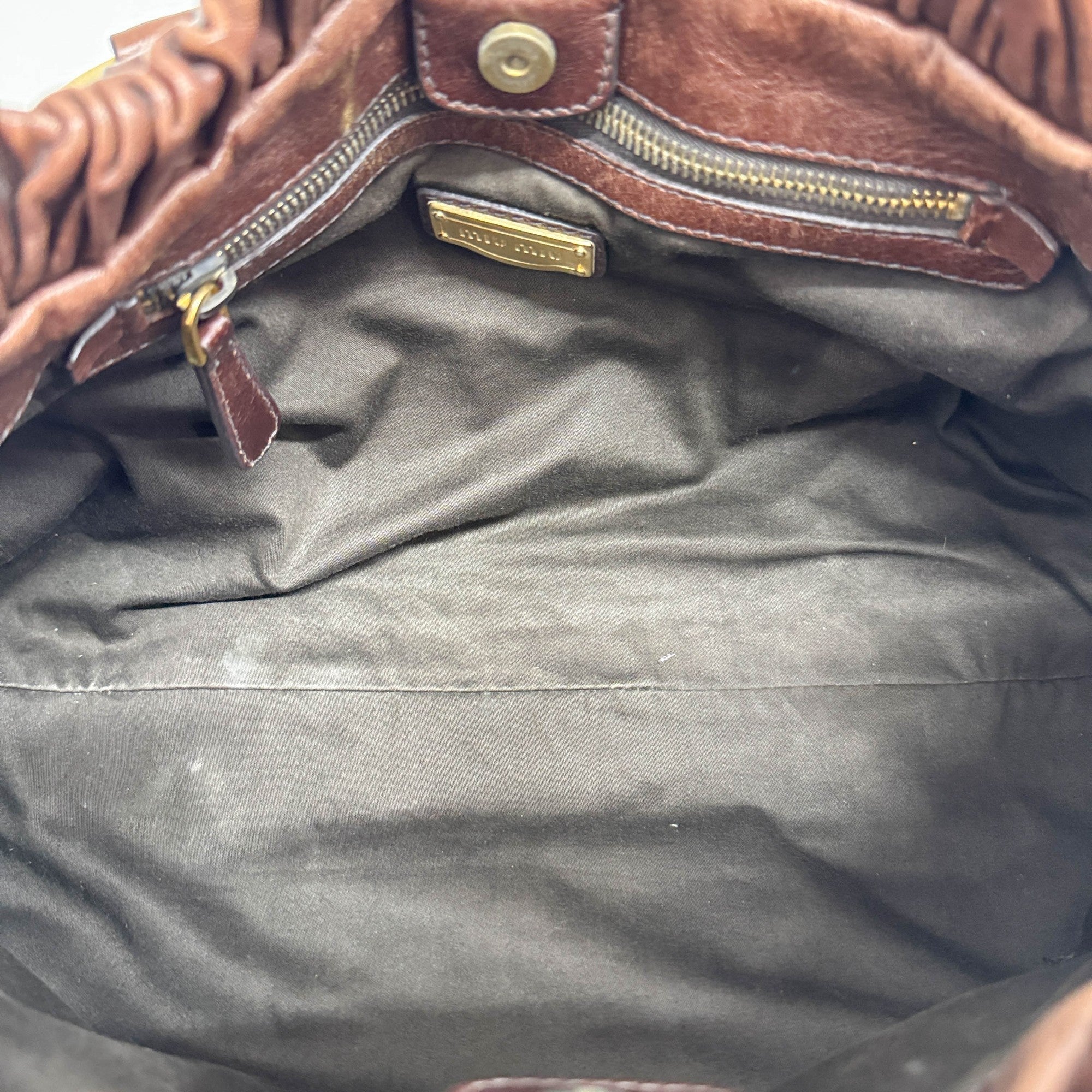 Vitello Brown Leather Two Way Bag