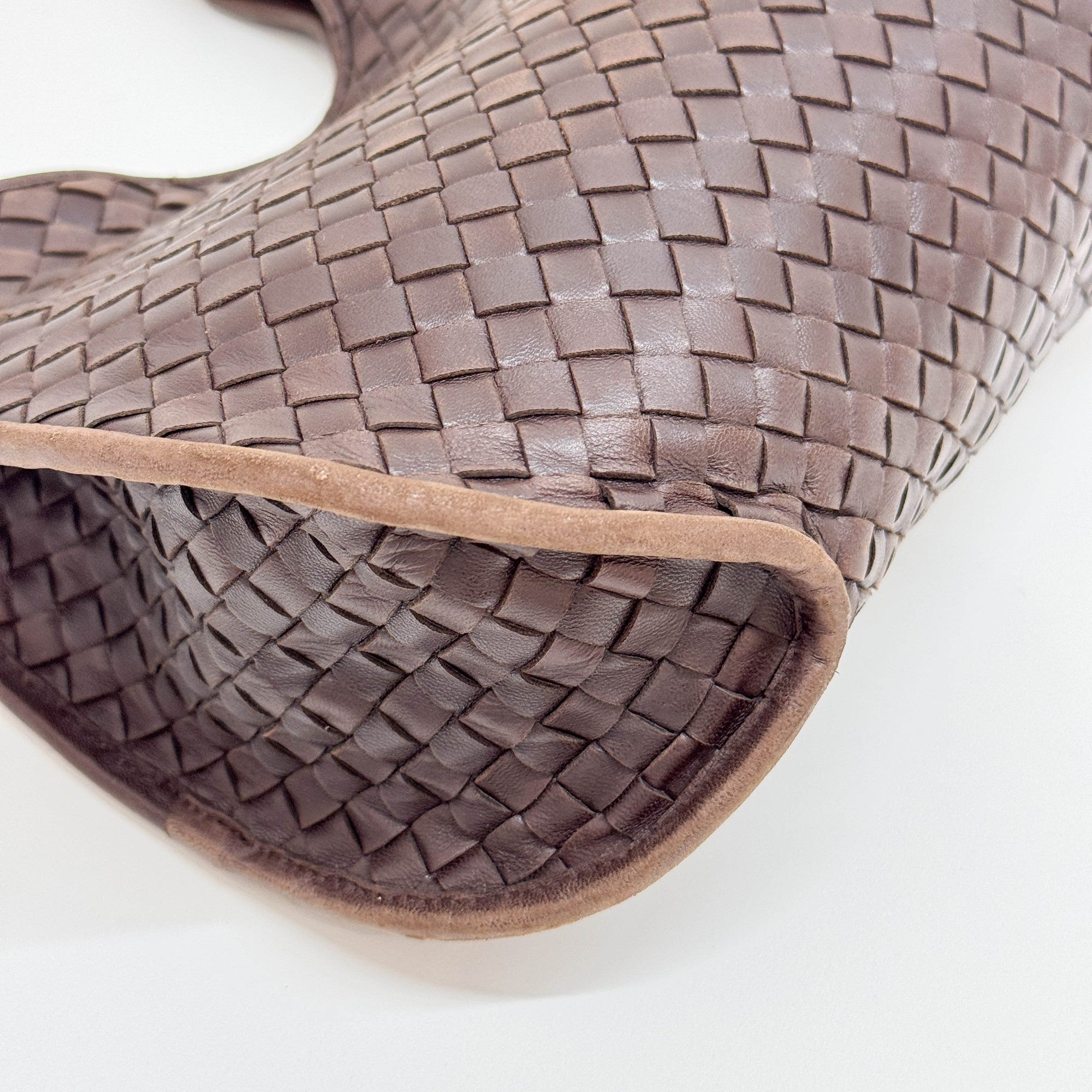 Intrecciato Brown Leather Hobo Bag