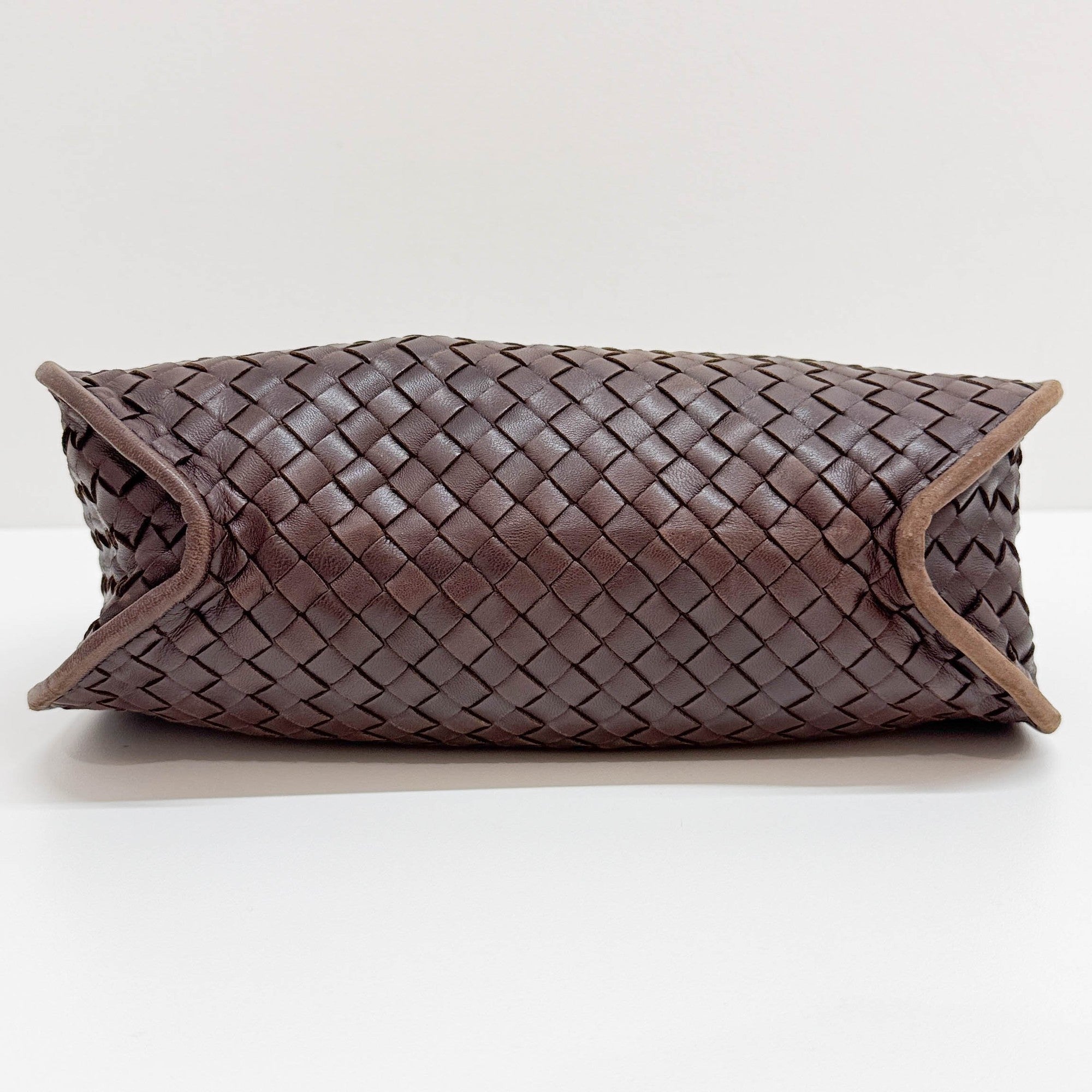 Intrecciato Brown Leather Hobo Bag