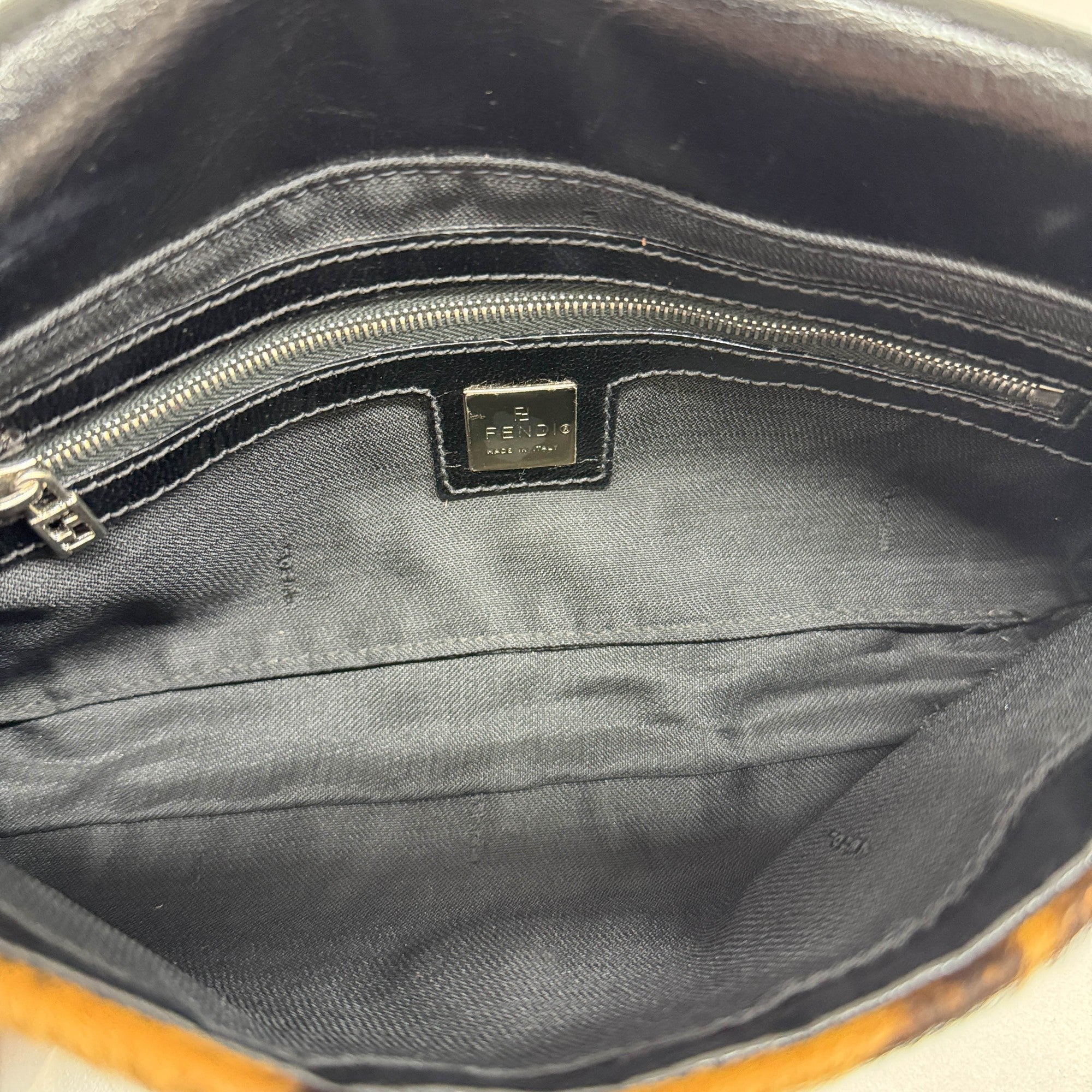 Baguette Brown Leopard Print Pony Hair Shoulder Bag