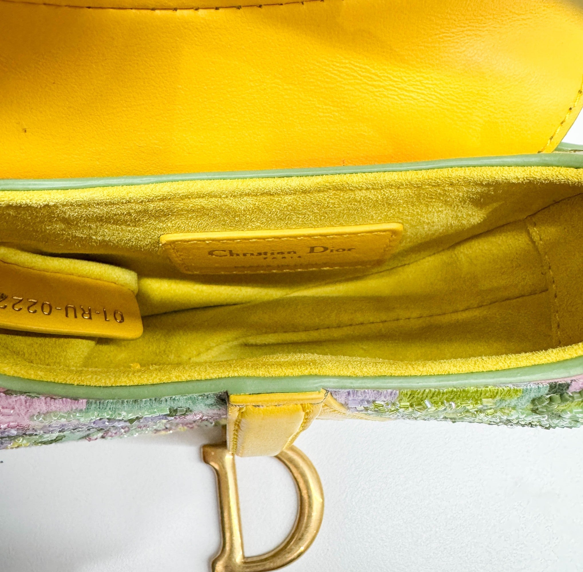 Nano Saddle Multicolor Canvas Beaded Two Way Bag