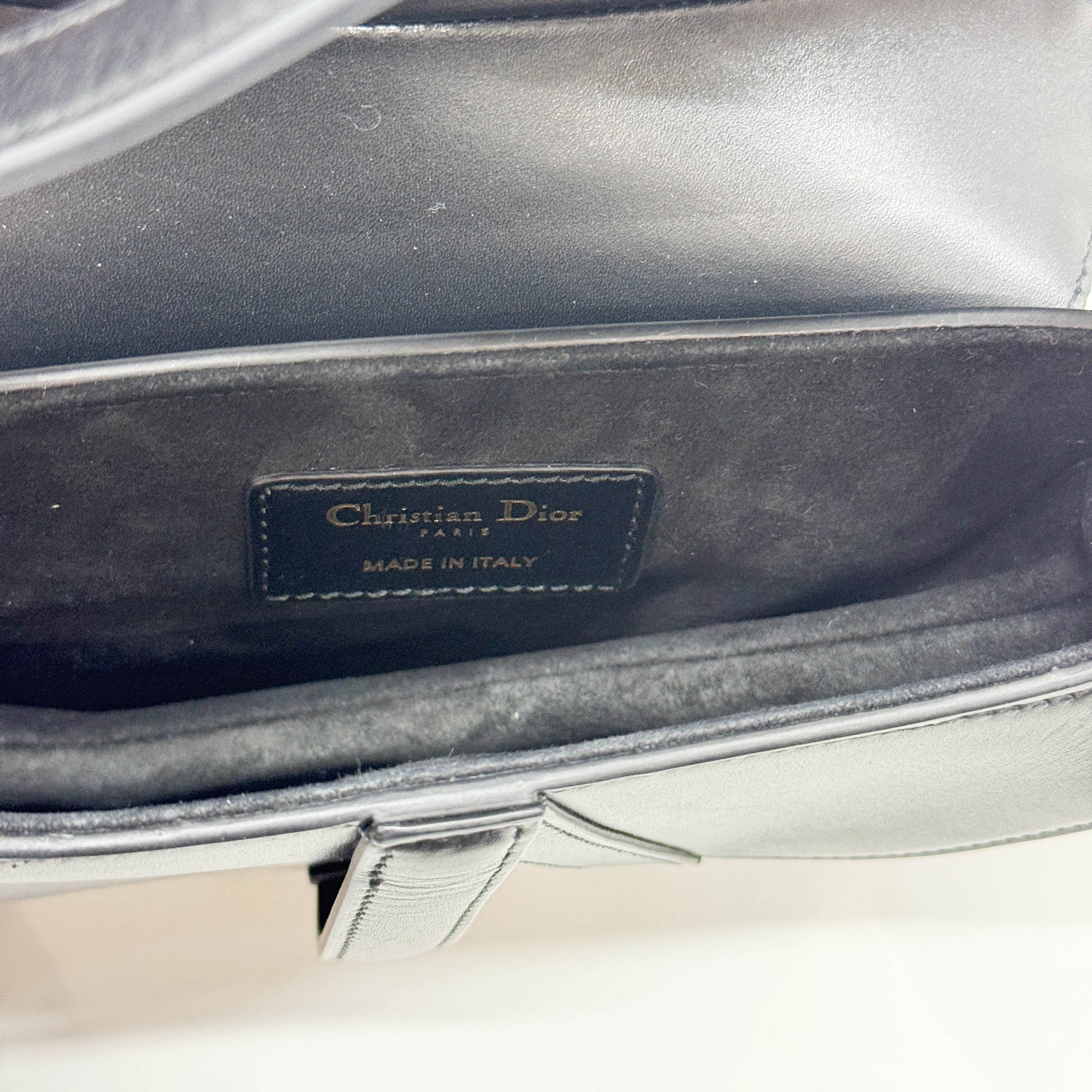 Mini Saddle Black Leather Hand Bag