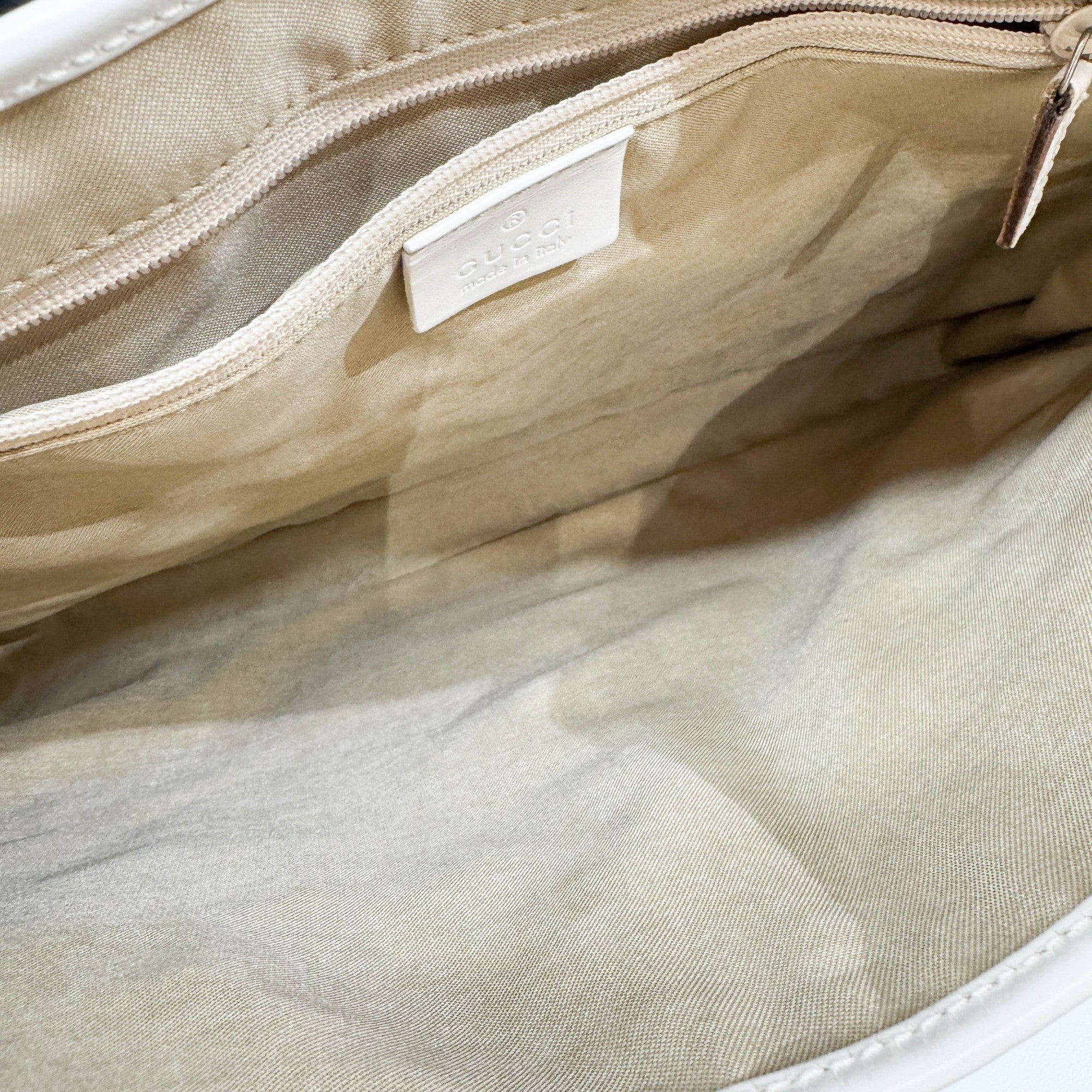 Jackie Beige GG Canvas Shoulder Bag