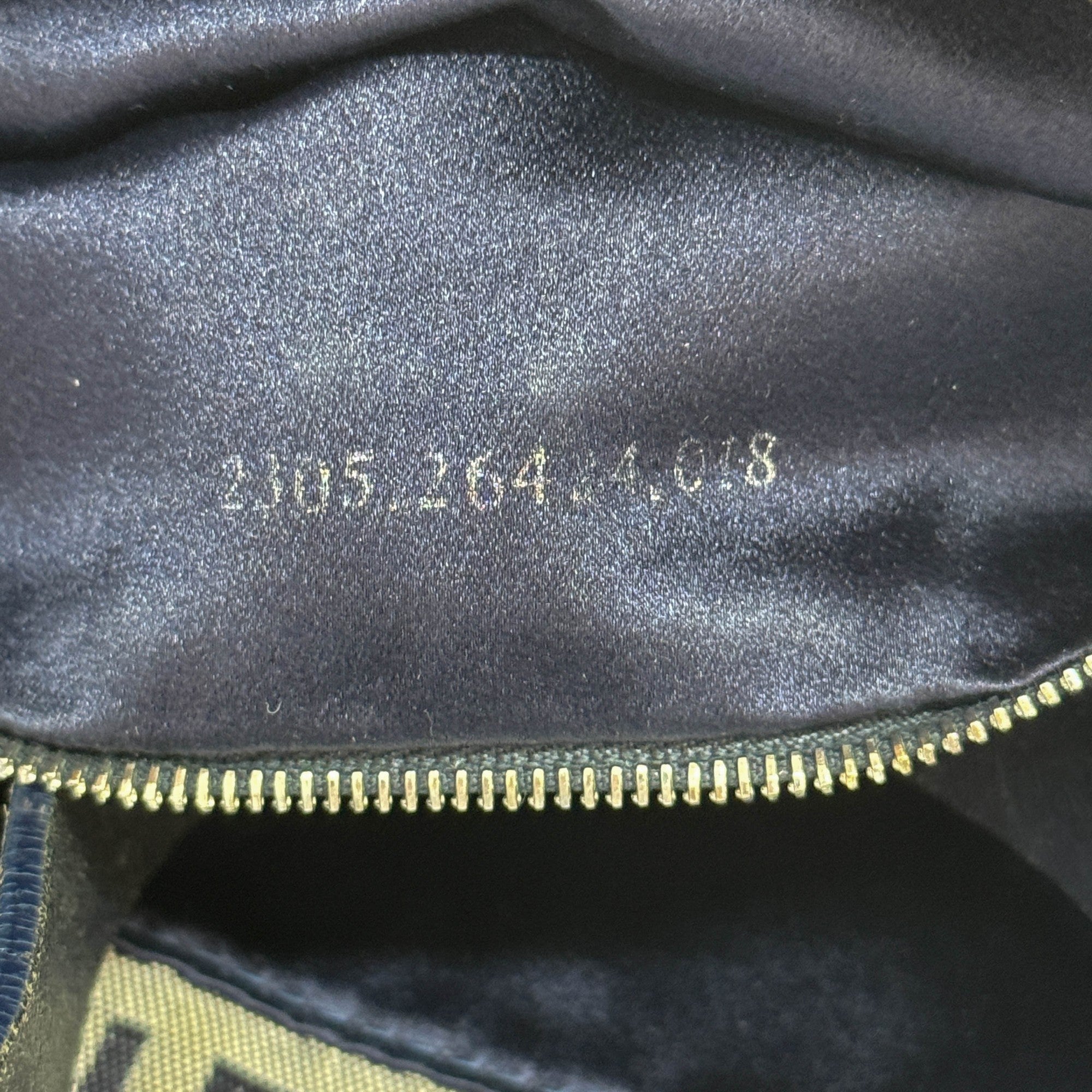 Zuchinno Baguette Grey & Navy Canvas Shoulder Bag