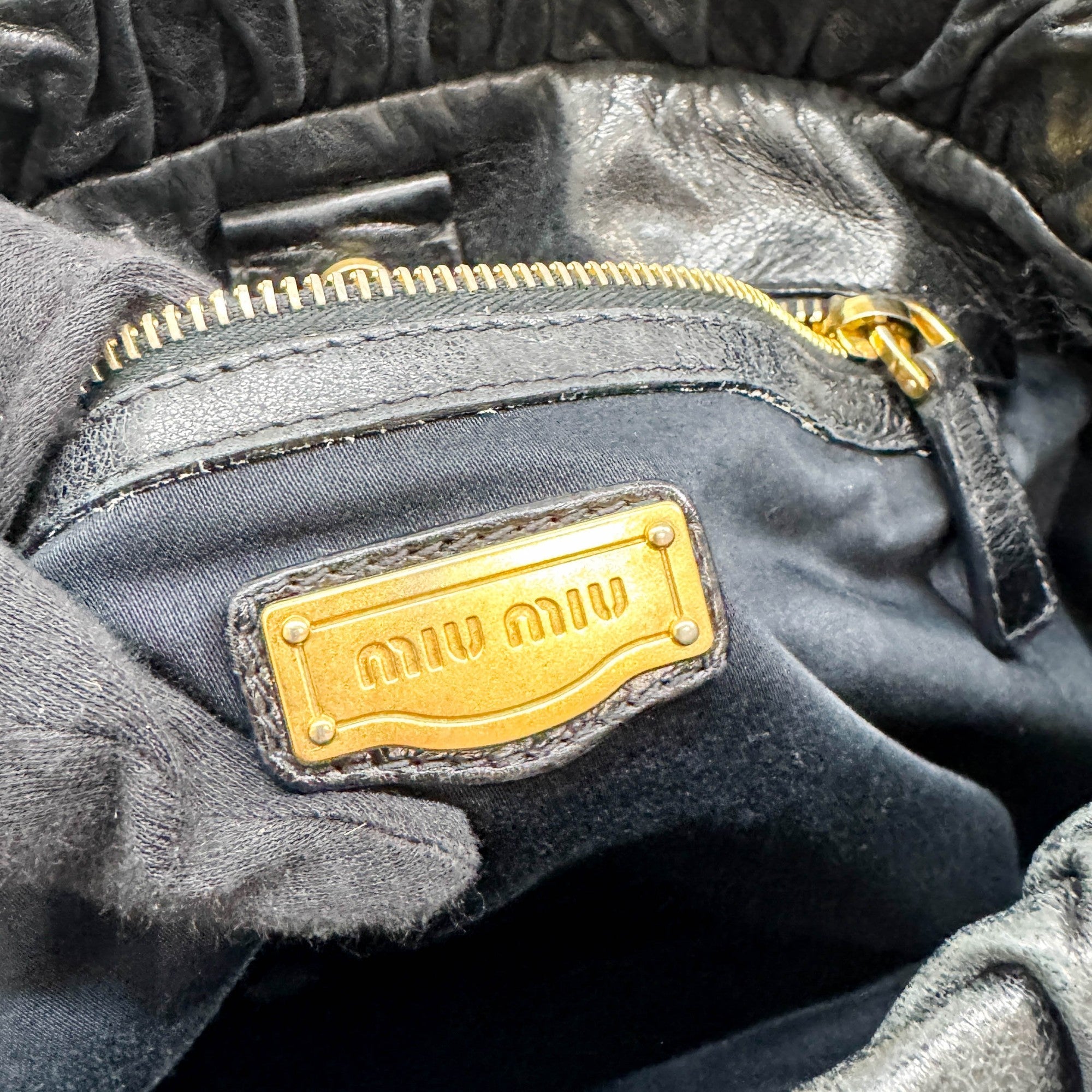 Vitello Black Leather Two Way Bag