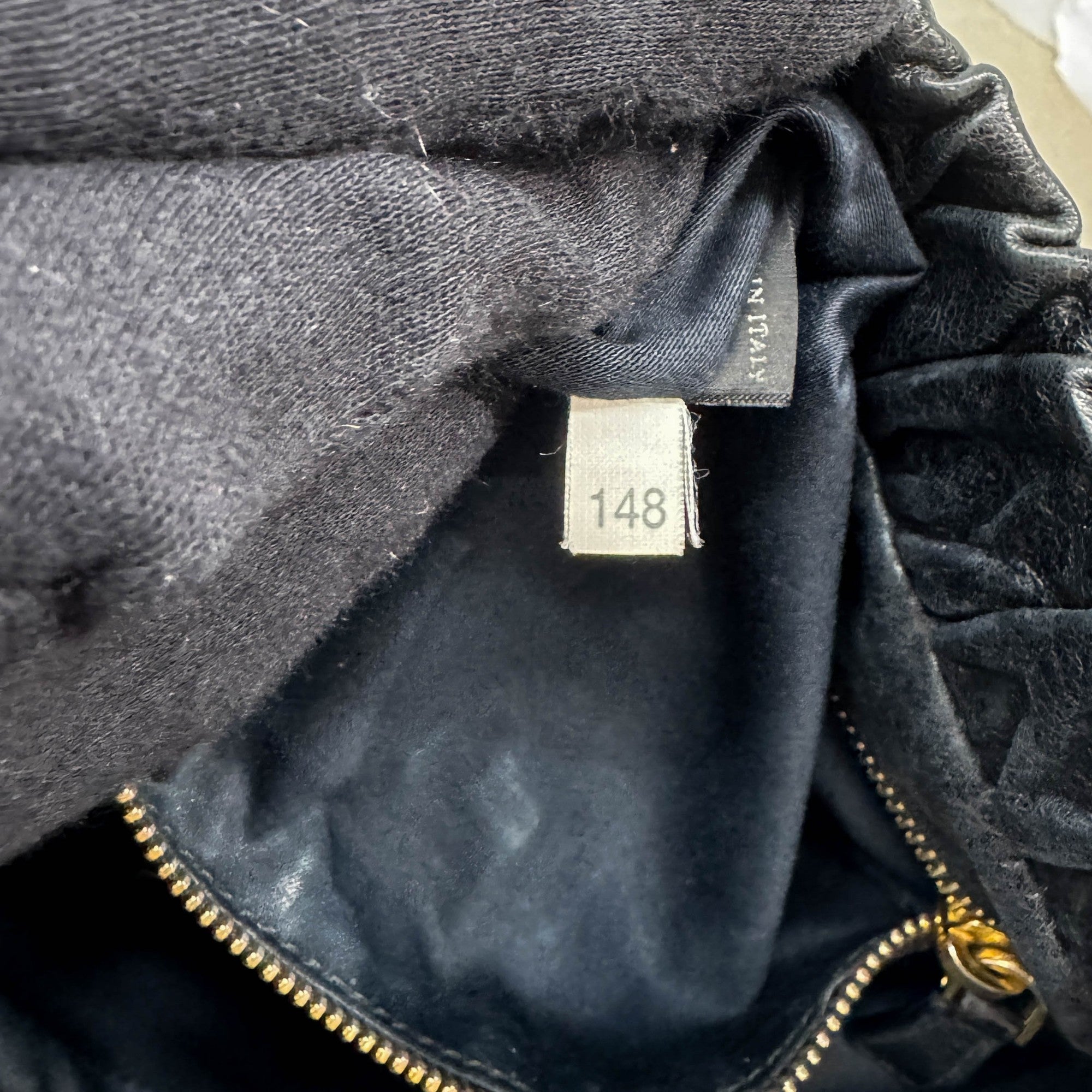 Vitello Black Leather Two Way Bag