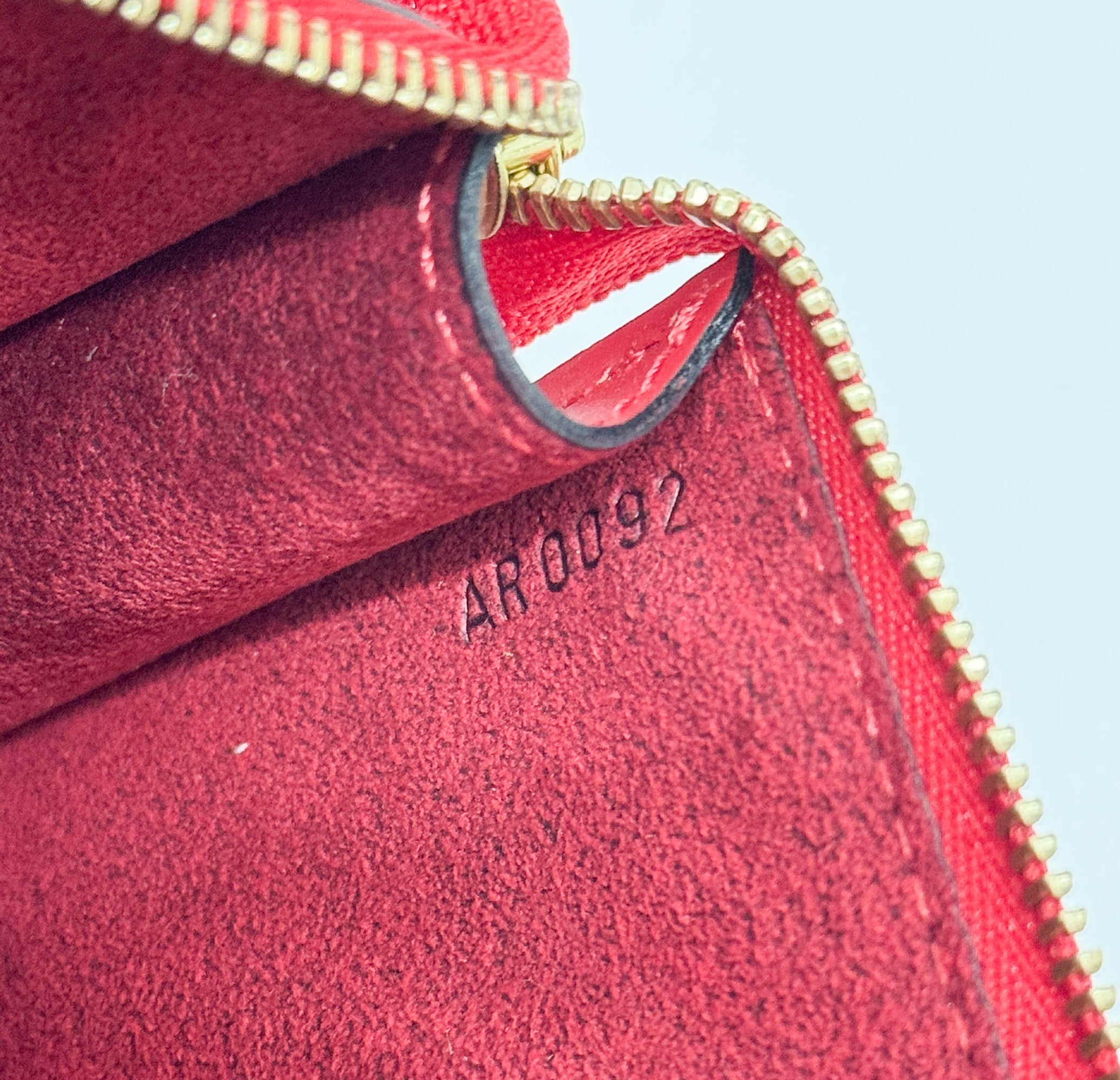 Pochette Accessoire Epi Red Leather Hand Bag