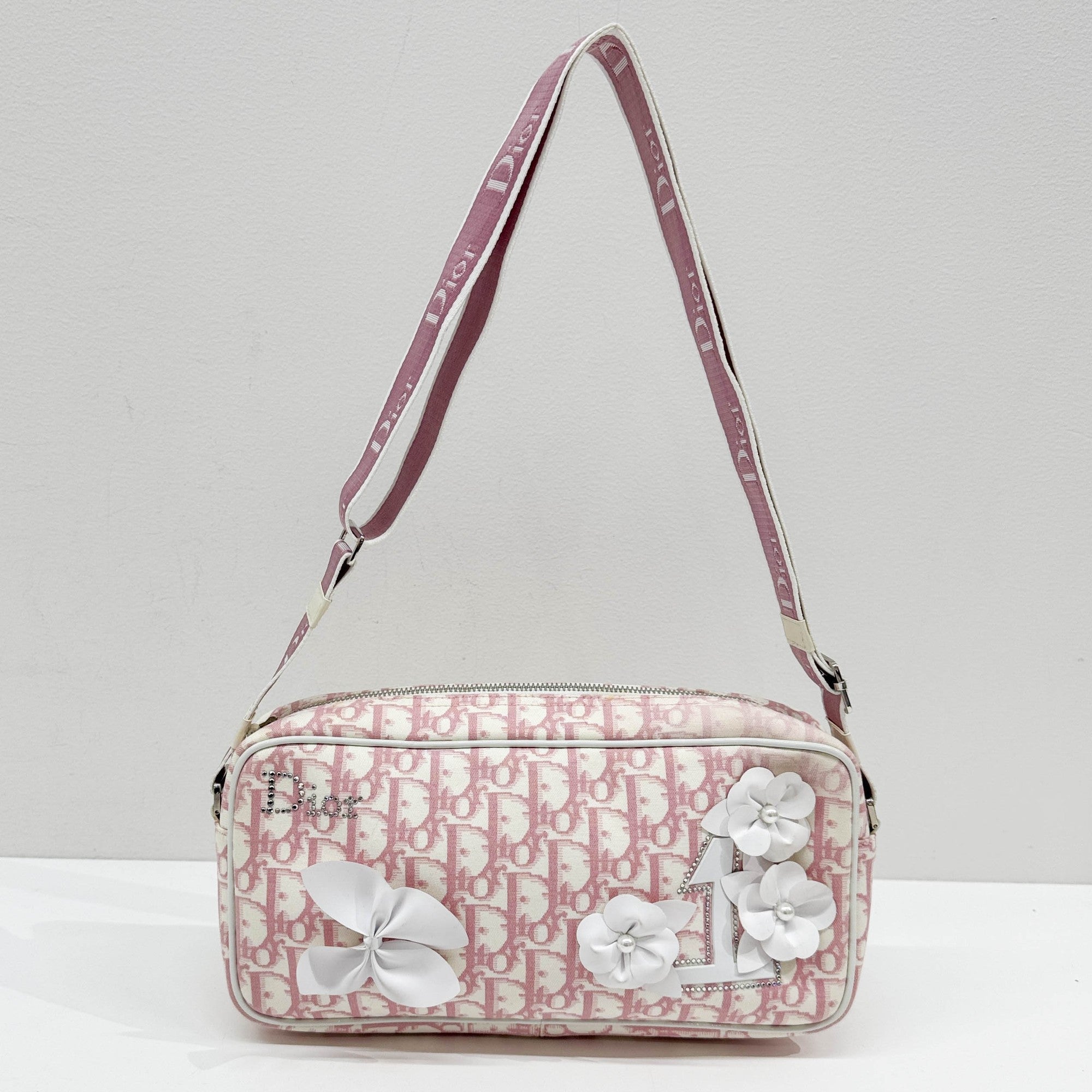 Pink Trotter Canvas Shoulder Bag