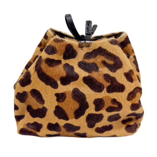 Brown Leopard Print Pony Hair Hand Bag