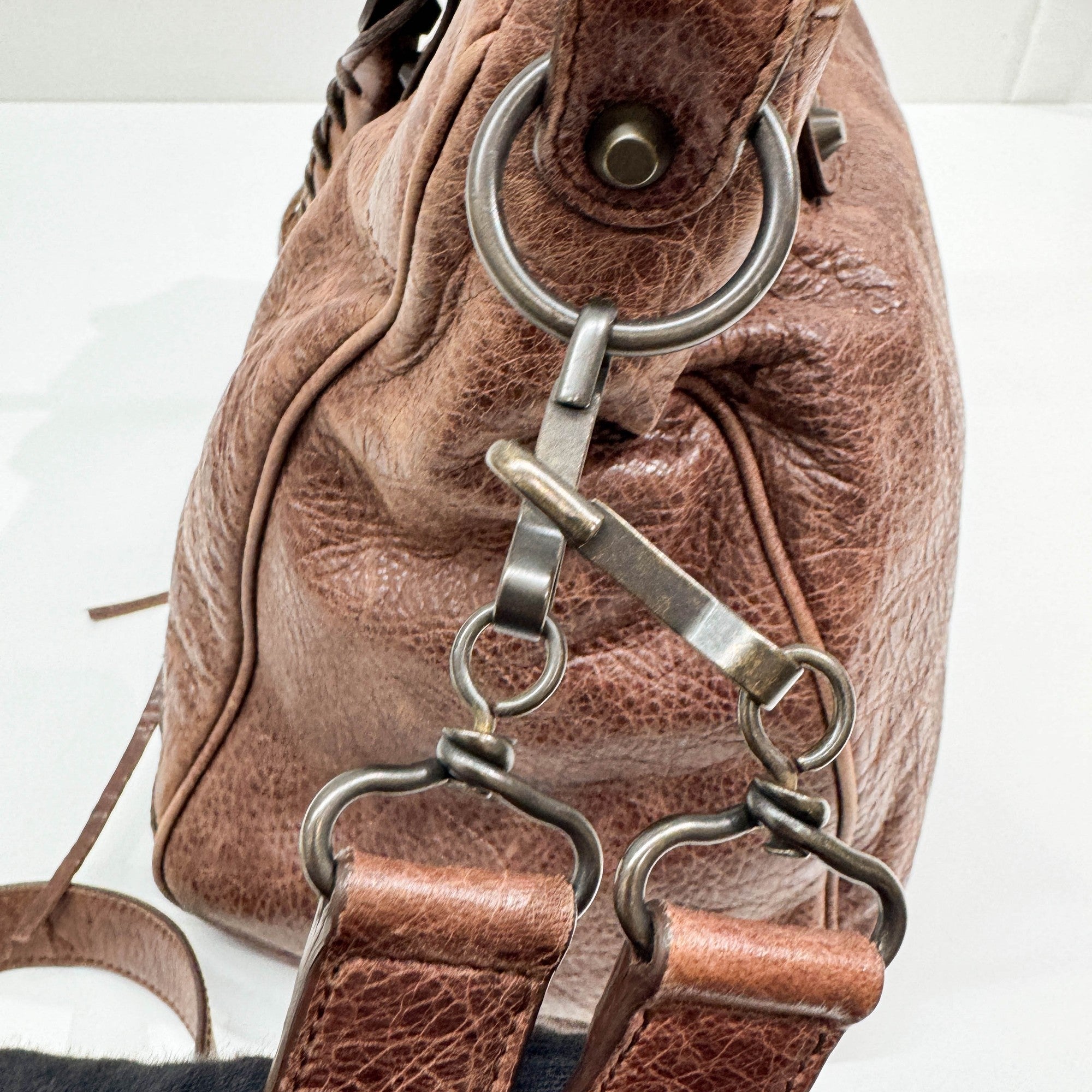 Velo Brown Leather Two Way Bag