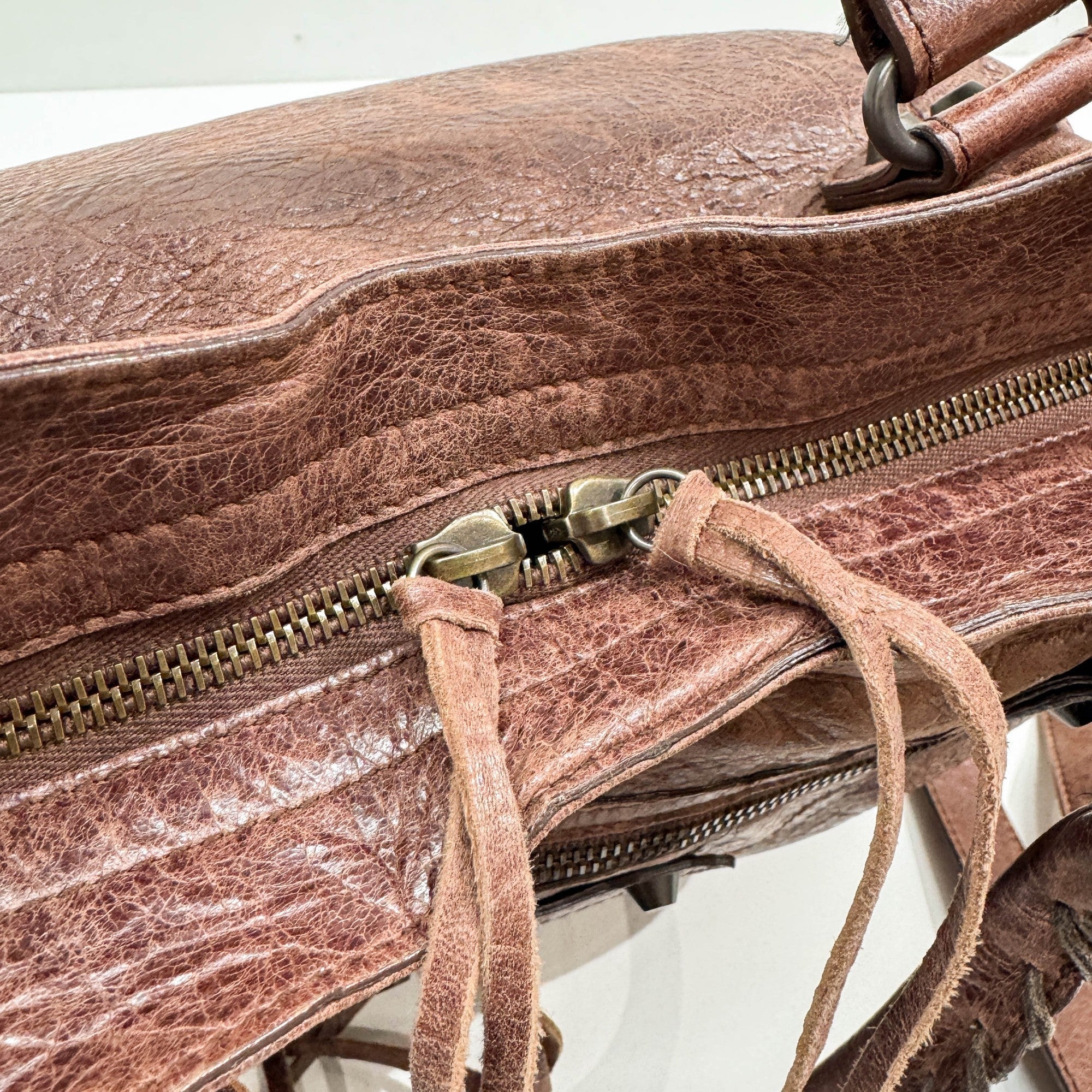 Velo Brown Leather Two Way Bag