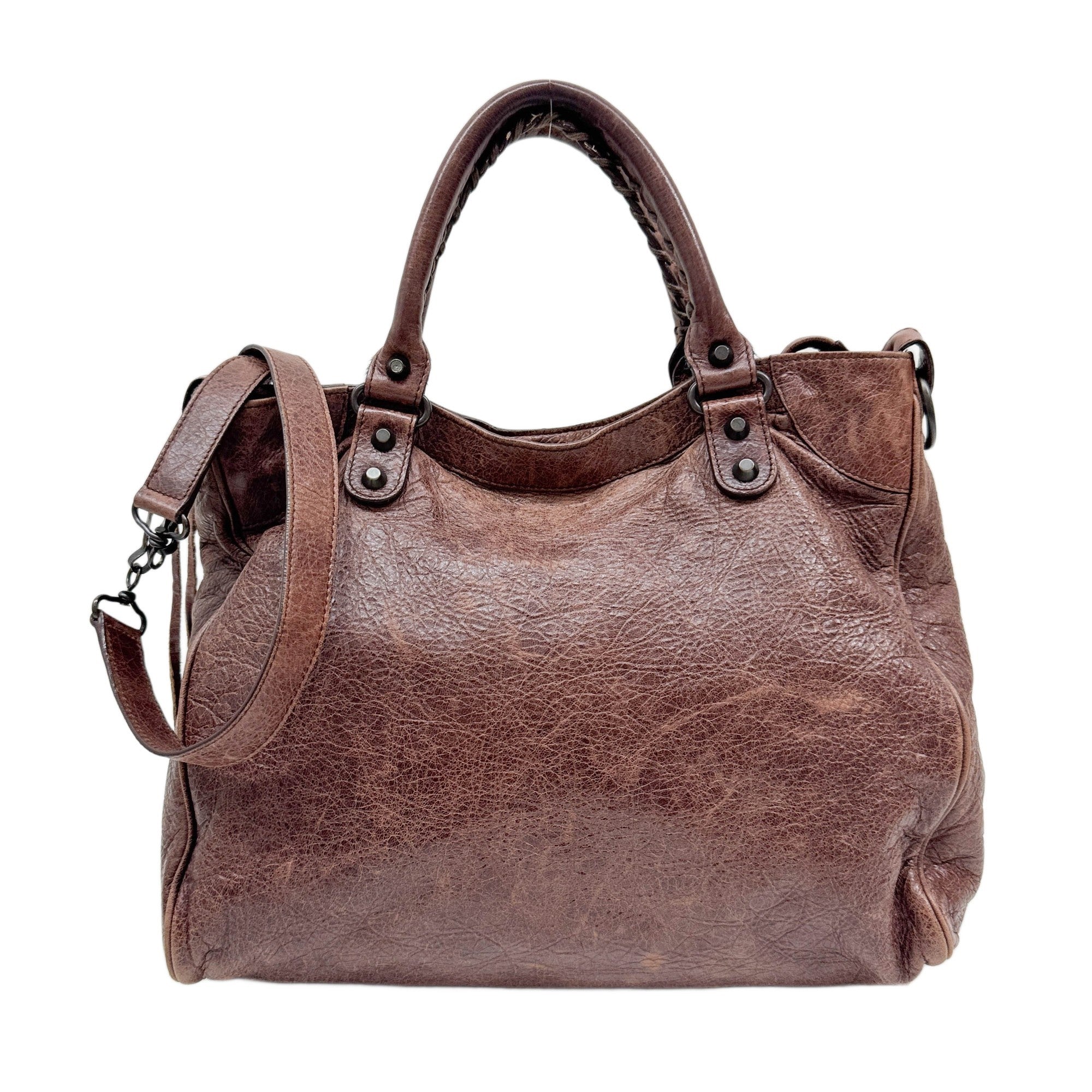 Velo Brown Leather Two Way Bag