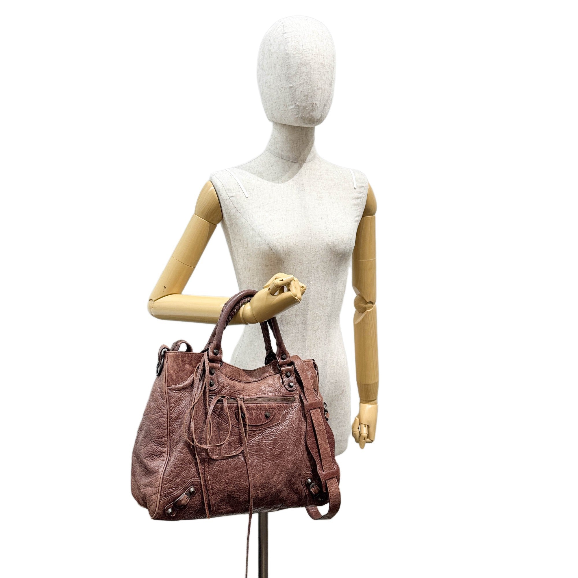 Velo Brown Leather Two Way Bag