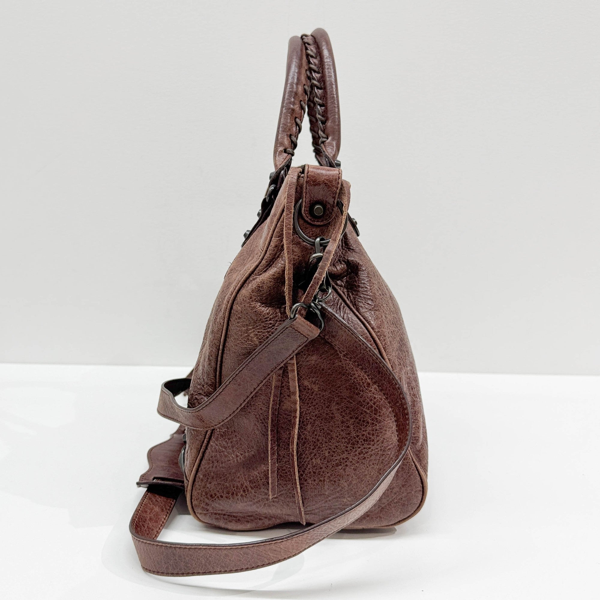Velo Brown Leather Two Way Bag