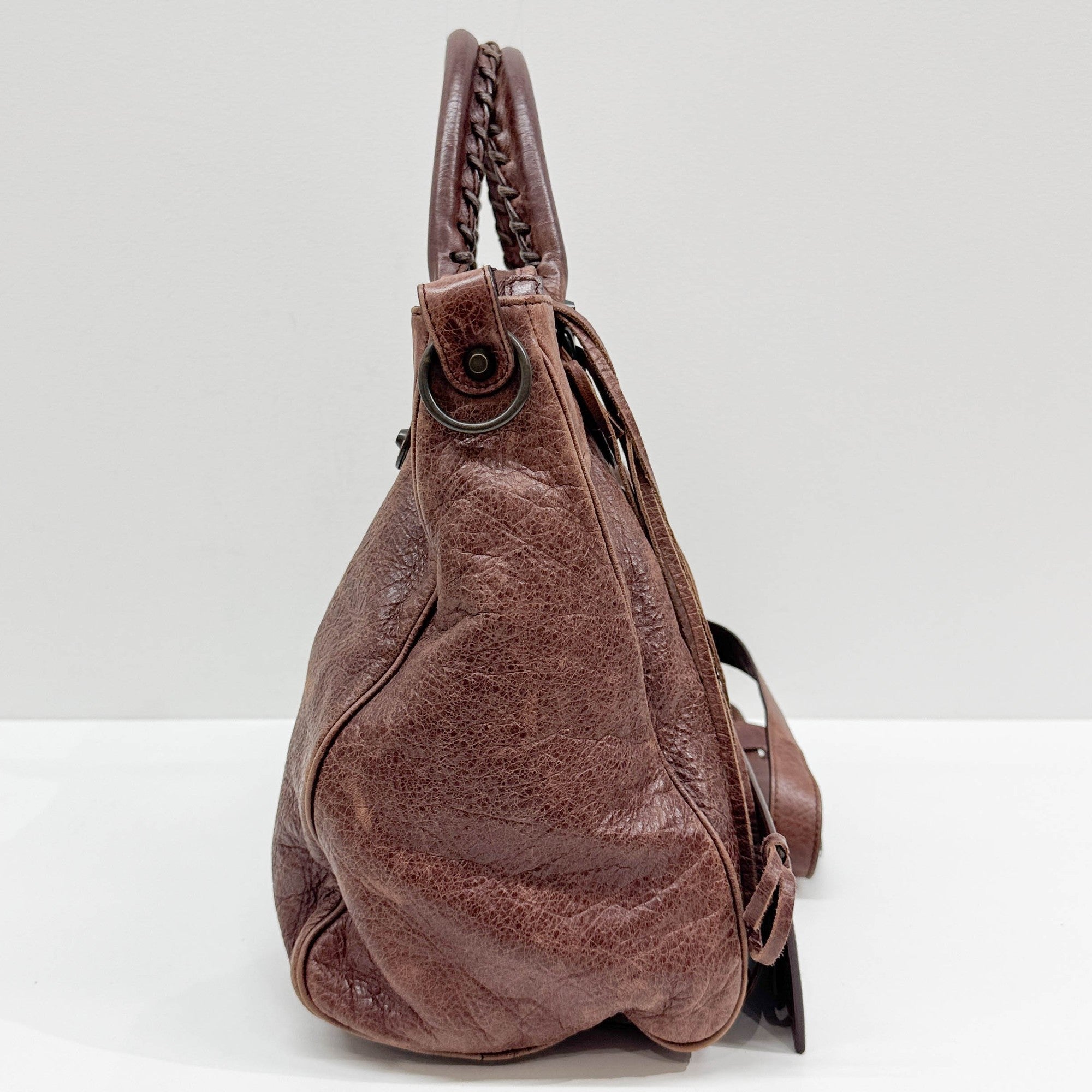 Velo Brown Leather Two Way Bag