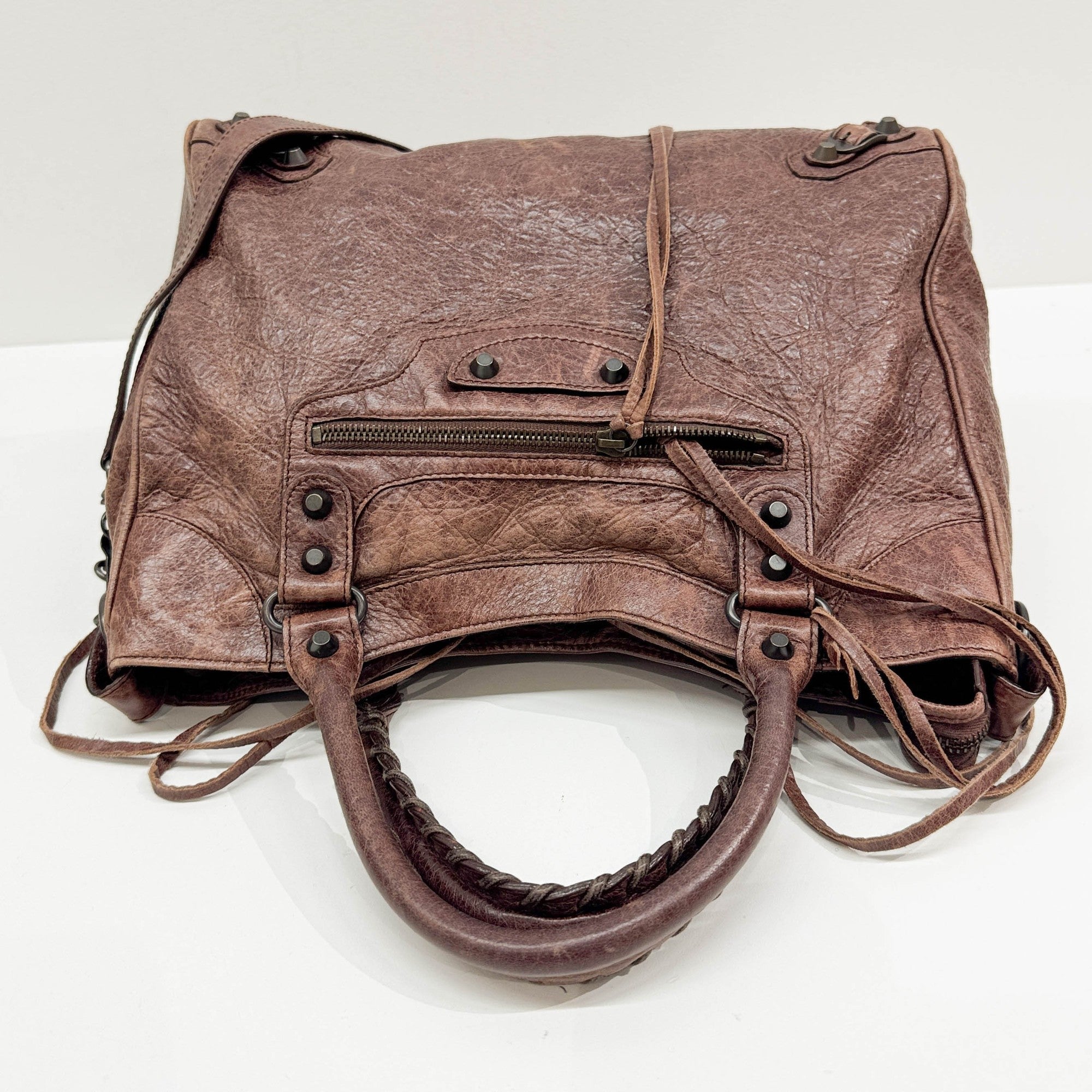 Velo Brown Leather Two Way Bag