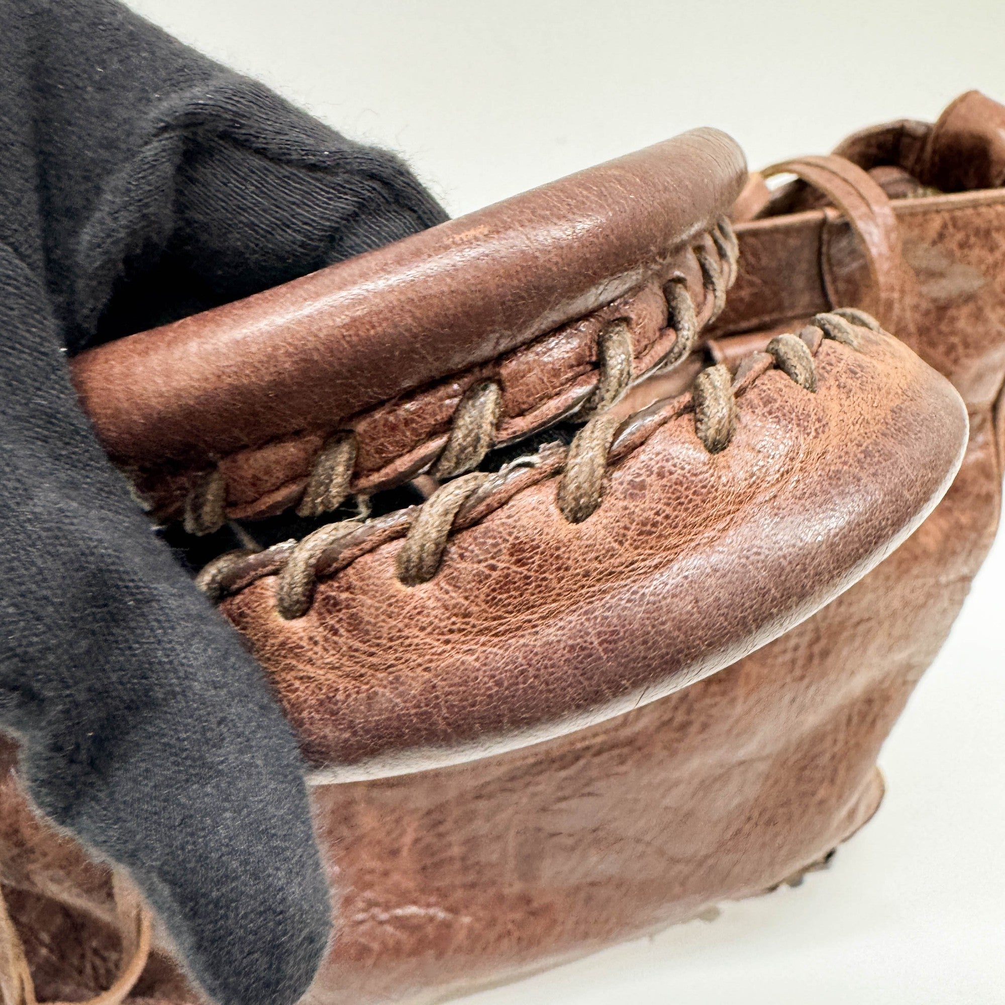 Velo Brown Leather Two Way Bag