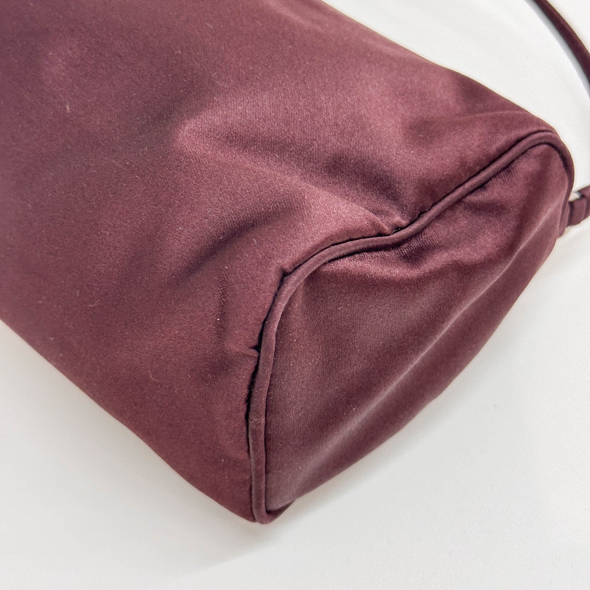 Bordeaux Satin Hand Bag