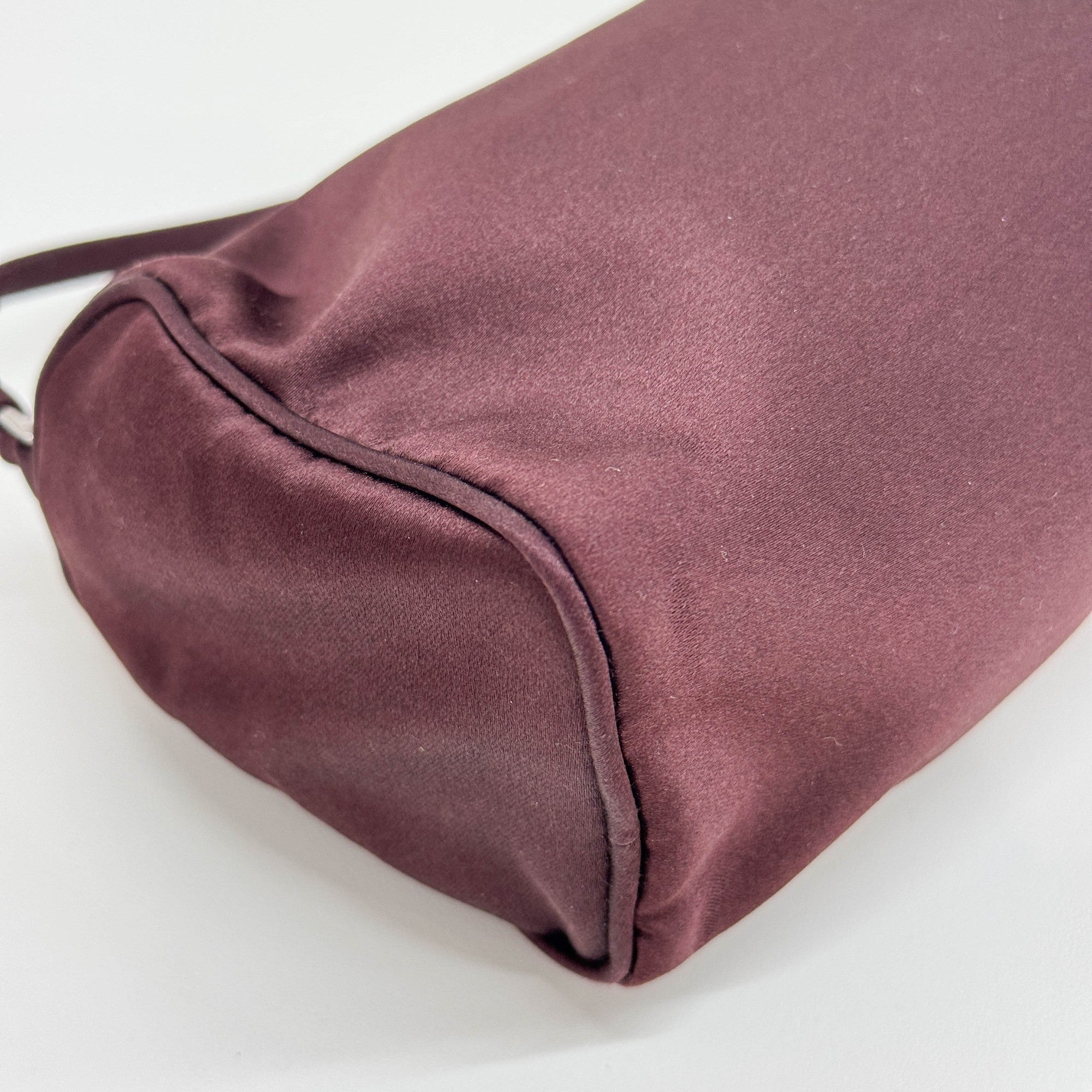Bordeaux Satin Hand Bag