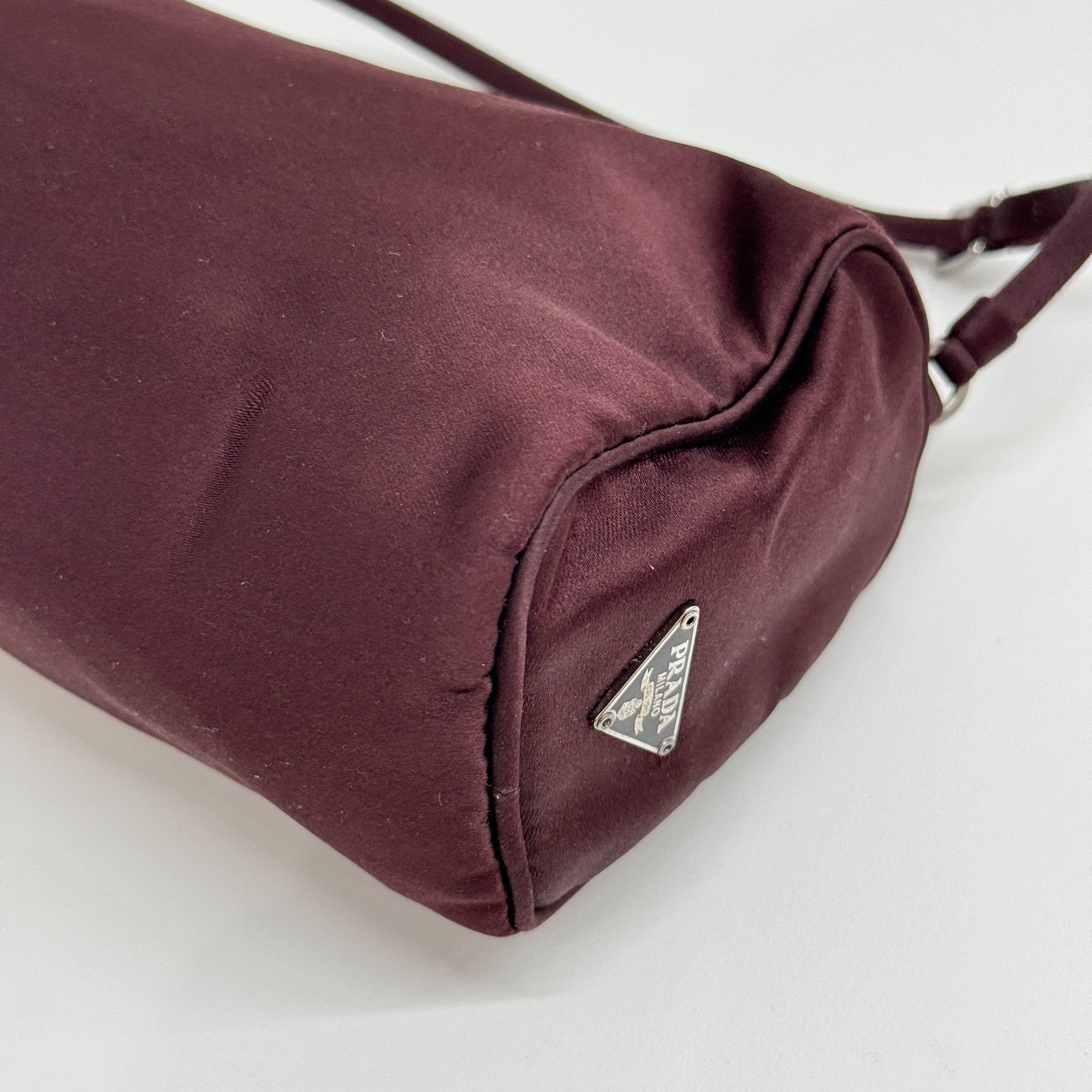 Bordeaux Satin Hand Bag