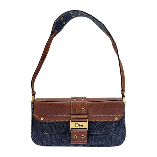 Street Chic Navy Denim Shoulder Bag