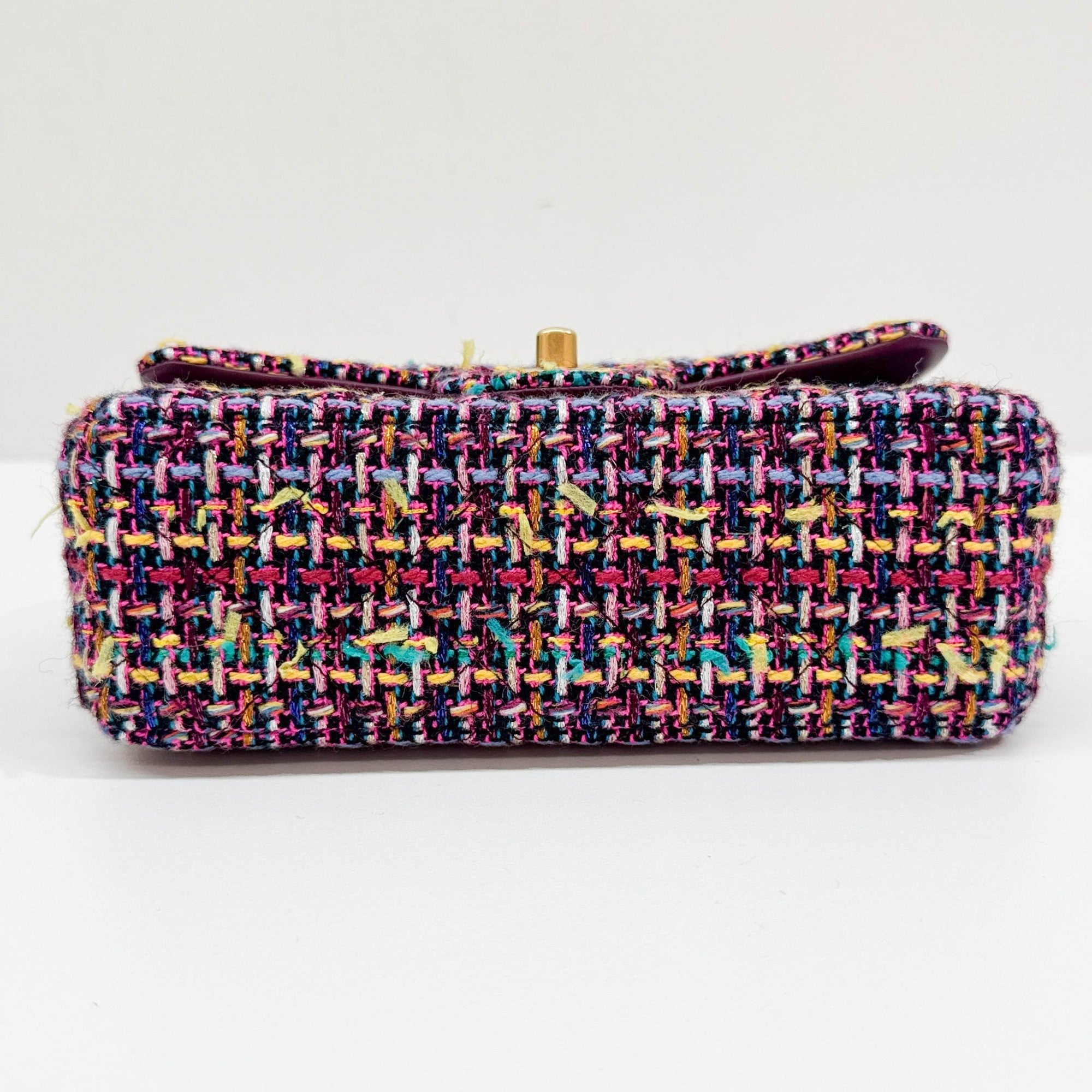 Mini Classic Flap Multicolor Tweed Shoulder Bag