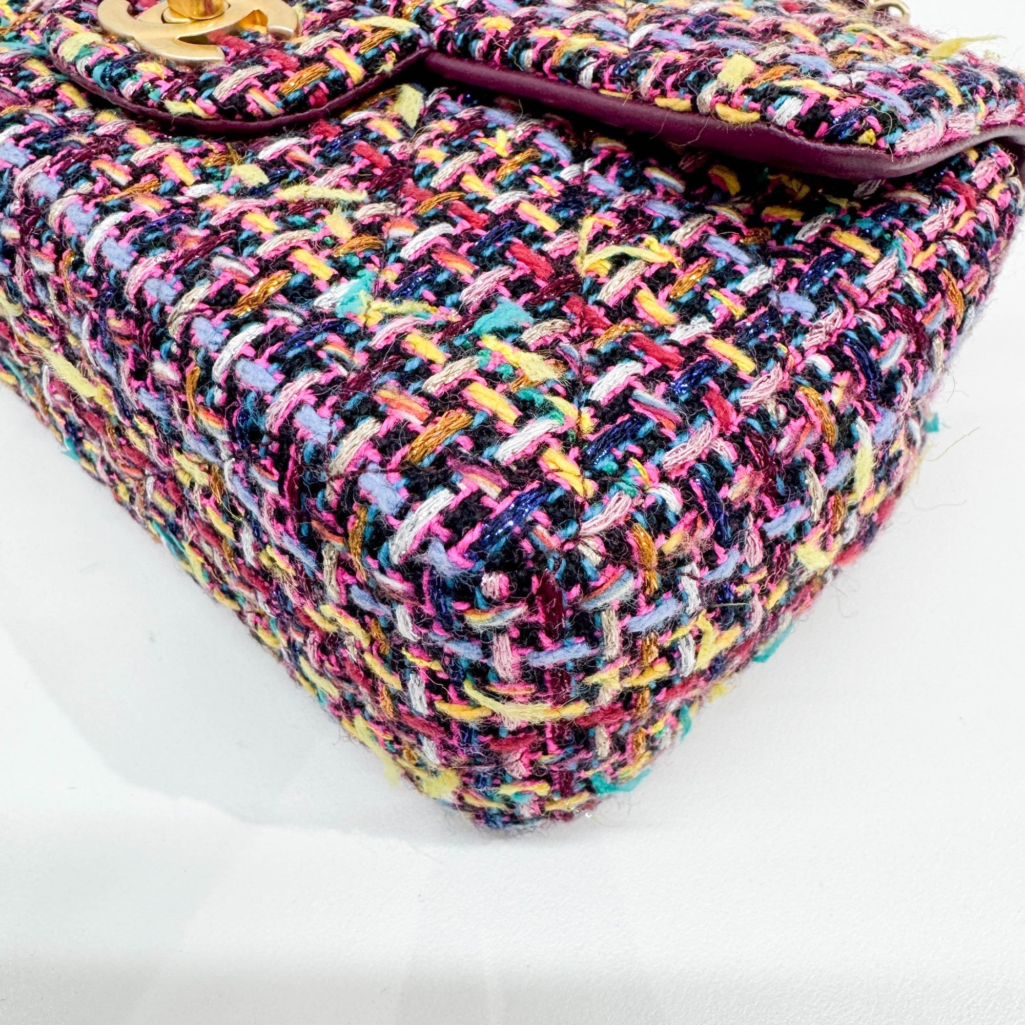 Mini Classic Flap Multicolor Tweed Shoulder Bag