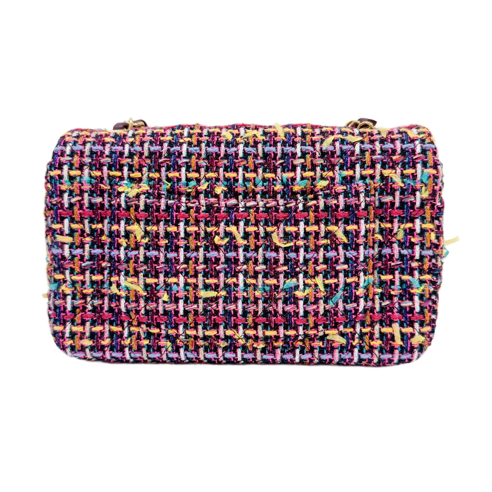 Mini Classic Flap Multicolor Tweed Shoulder Bag
